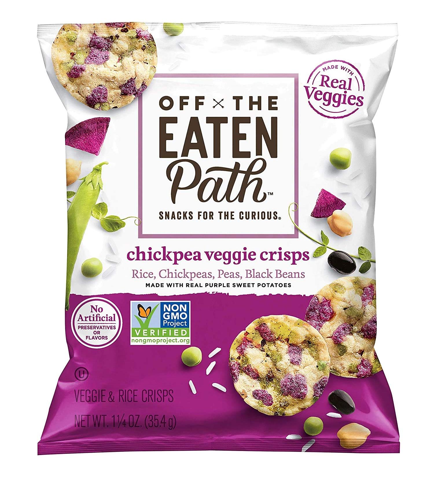 Off The Eaten Path Chickpea Veggie Crisps 1.25 oz - Pack of 16 - Buy Online on SooperMarket.com