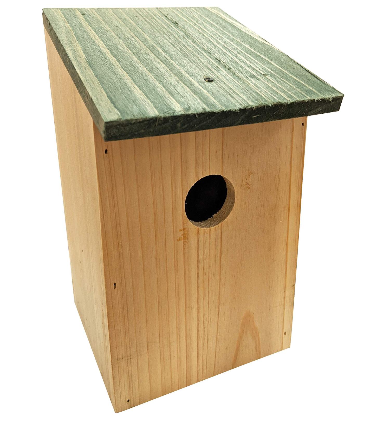 Wooden Nesting Box Wild Bird House Traditional Hinged Roof Garden Nester 1 - Buy Online on SooperMarket.com