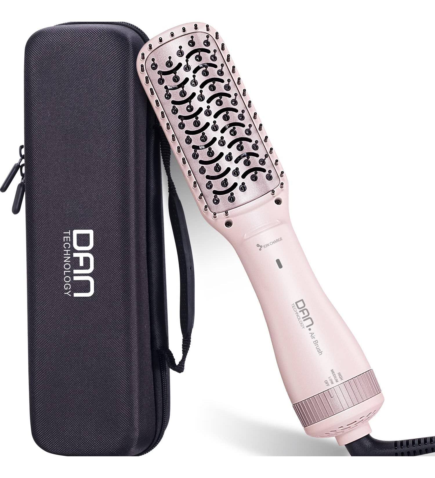 3-in-1 Ionic Hair Brush Dryer Pink - Anti-Scald One Step Paddle Brush Styler with ALCI Safety Plug - Buy Online on SooperMarket.com