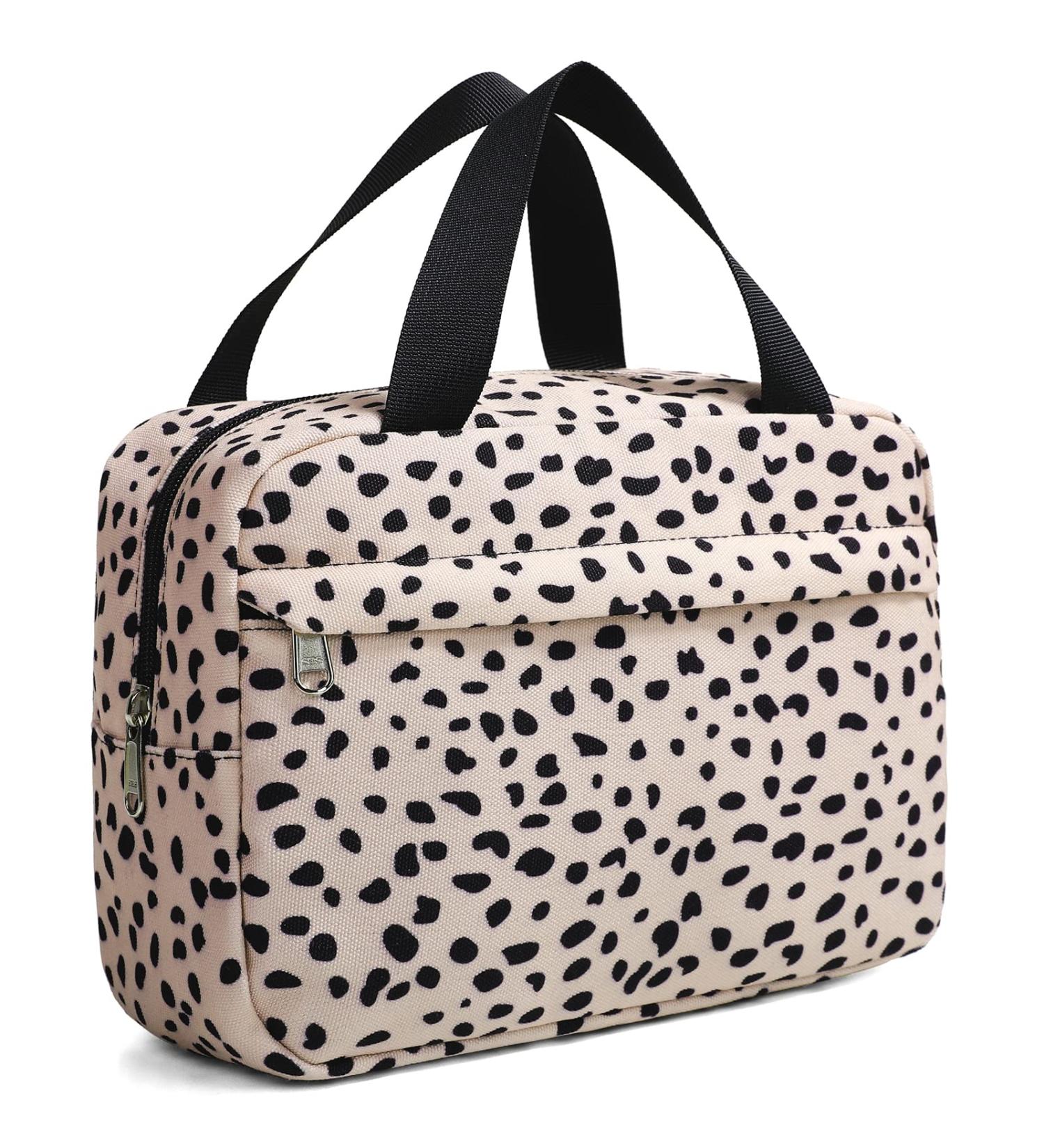 Leopard Makeup Bag for Women - Small Cosmetic Organizer Travel Toiletry Pouch - Buy Online on SooperMarket.com