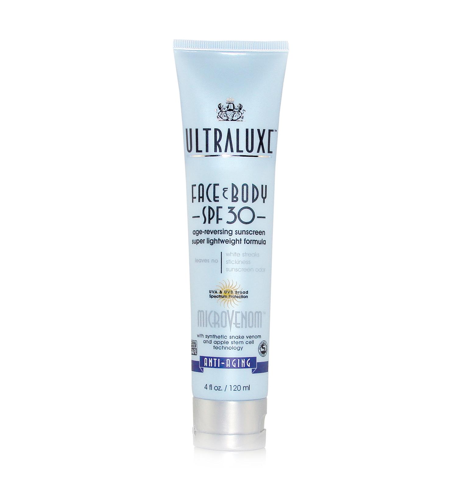 ULTRALUXE SKIN CARE Micro-Venom Face and Body SPF 30 Sunscreen  4 Fl Oz