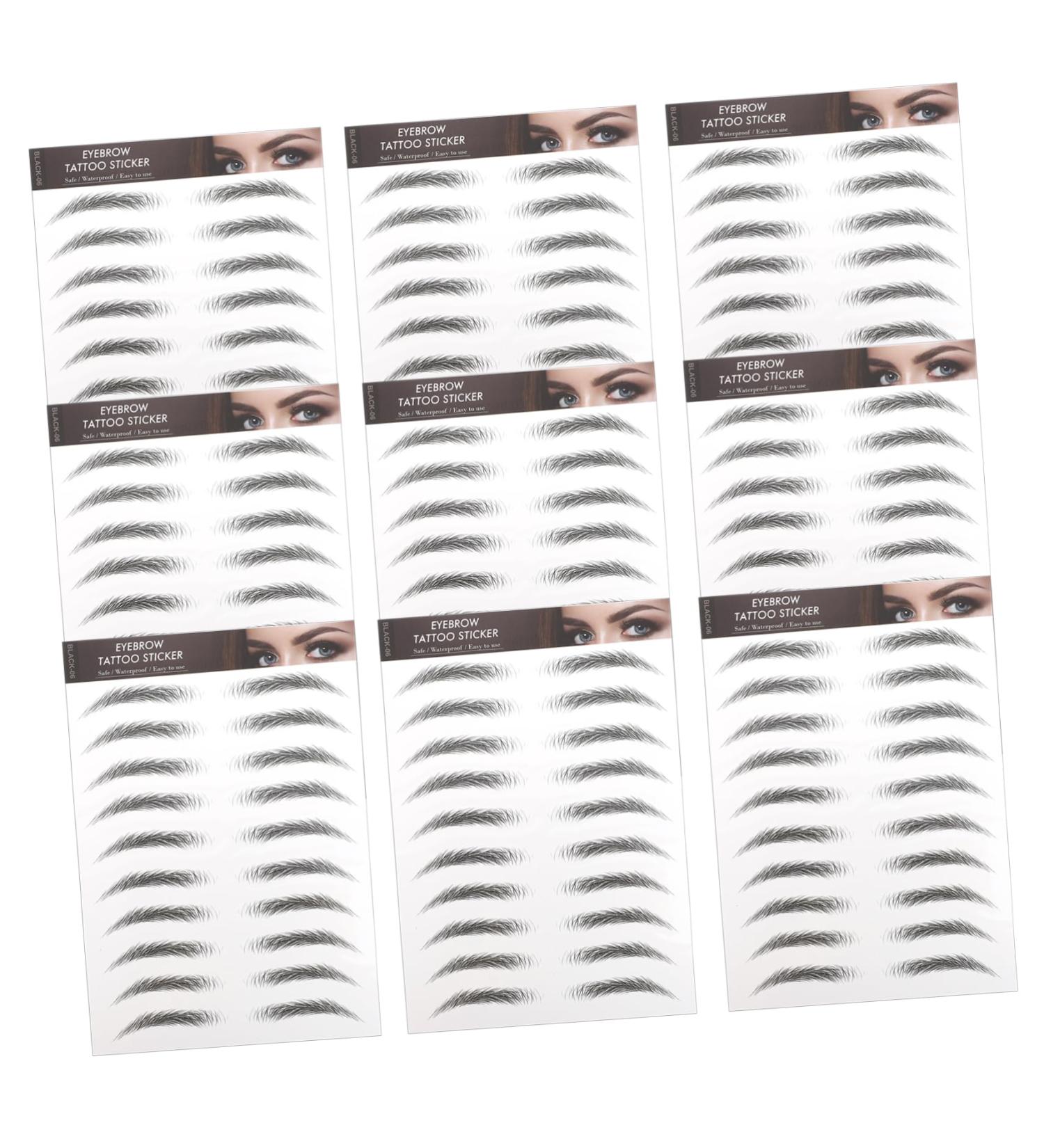 Mikinona 10pcs Imitation Eco Eyebrow Sticker 3 Proof Beauty Stickers - Buy Online on SooperMarket.com