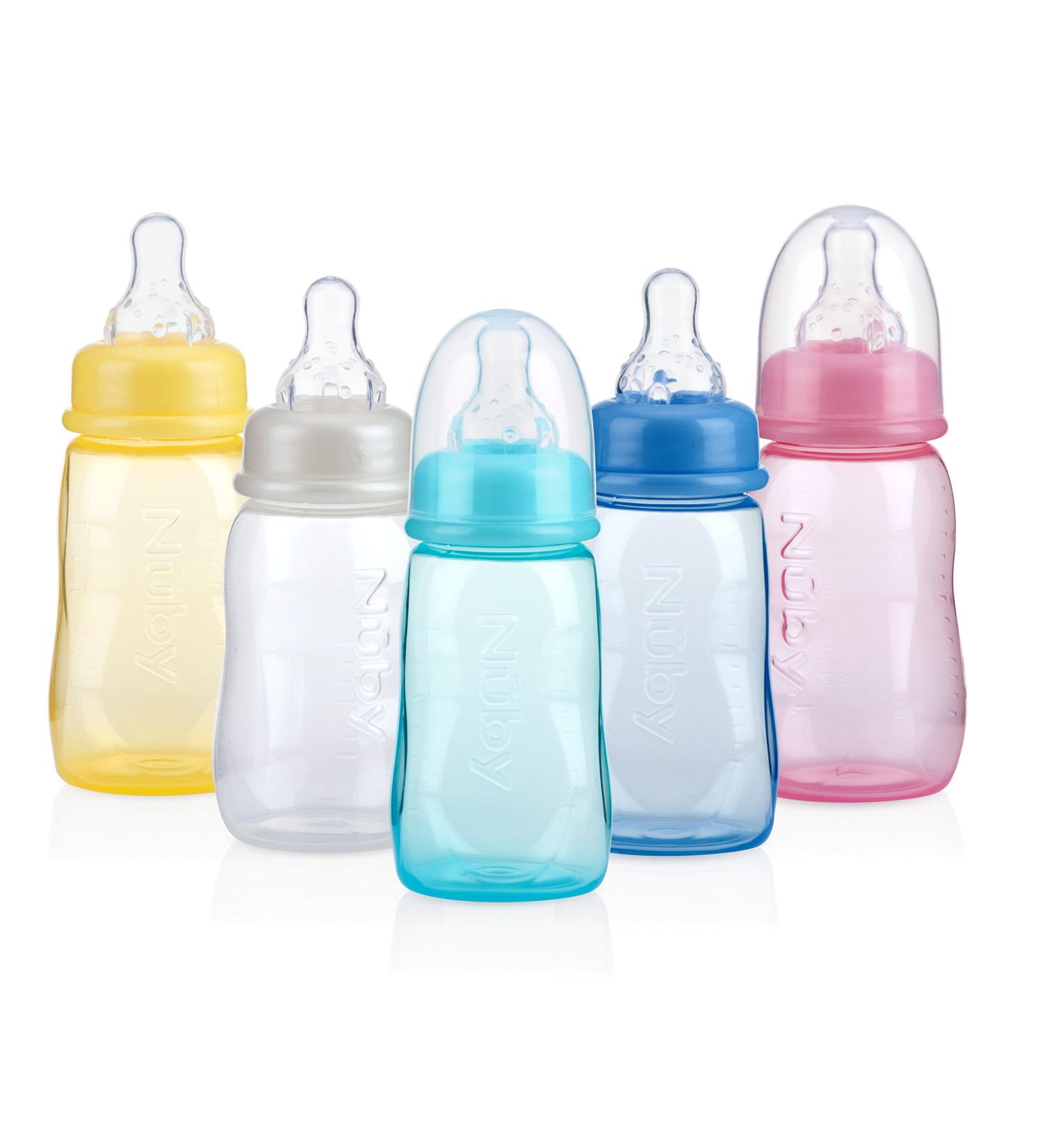 Nuby Standard Neck Tinted Feeding Nurser  1 Count (Pack of 1)  Colors May Vary - Buy Online on SooperMarket.com
