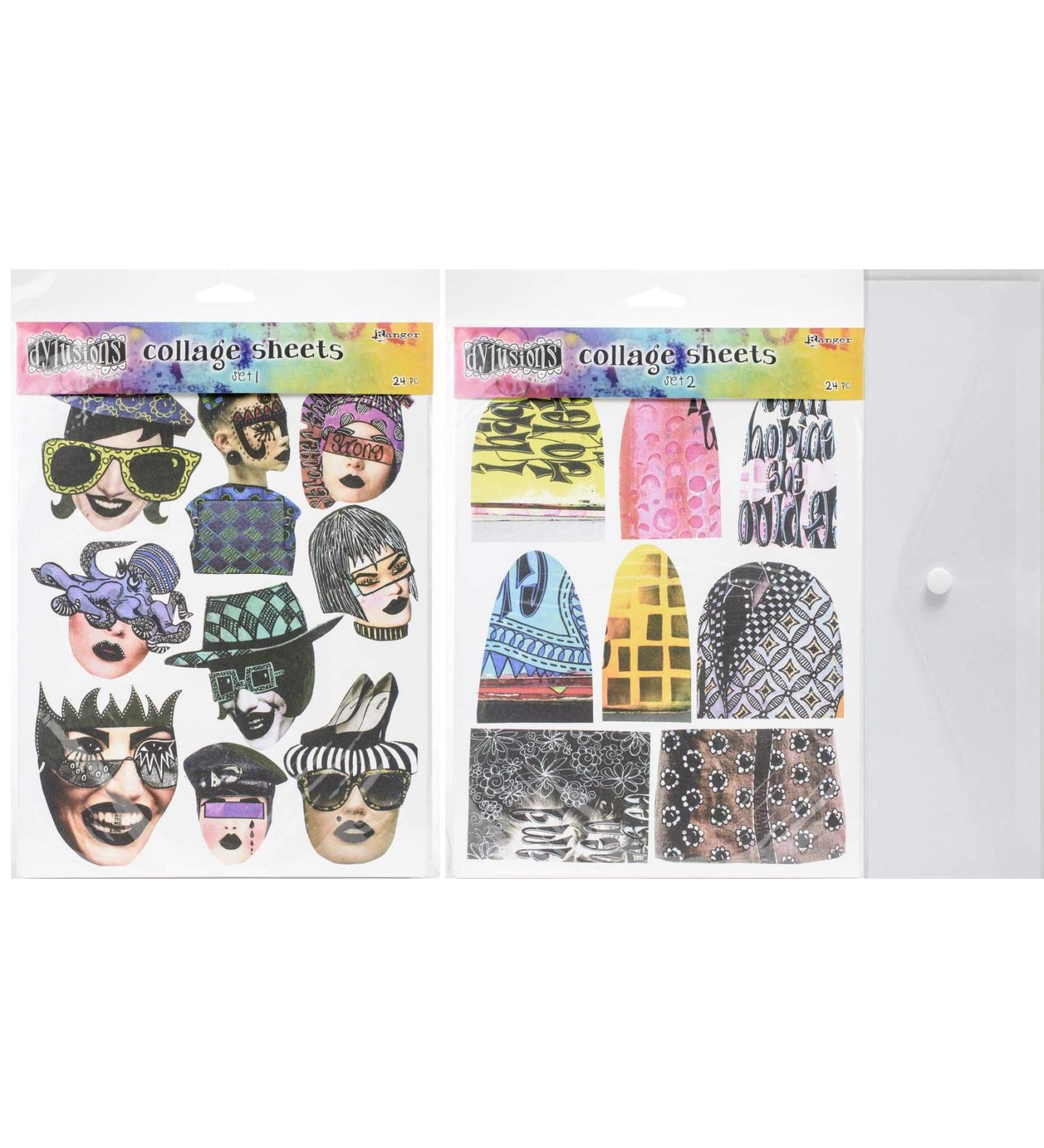 Dyan Reaveley Dylusions Collage Sheets Set 1 & 2 with Storage Envelope - 3 Items - Buy Online on SooperMarket.com