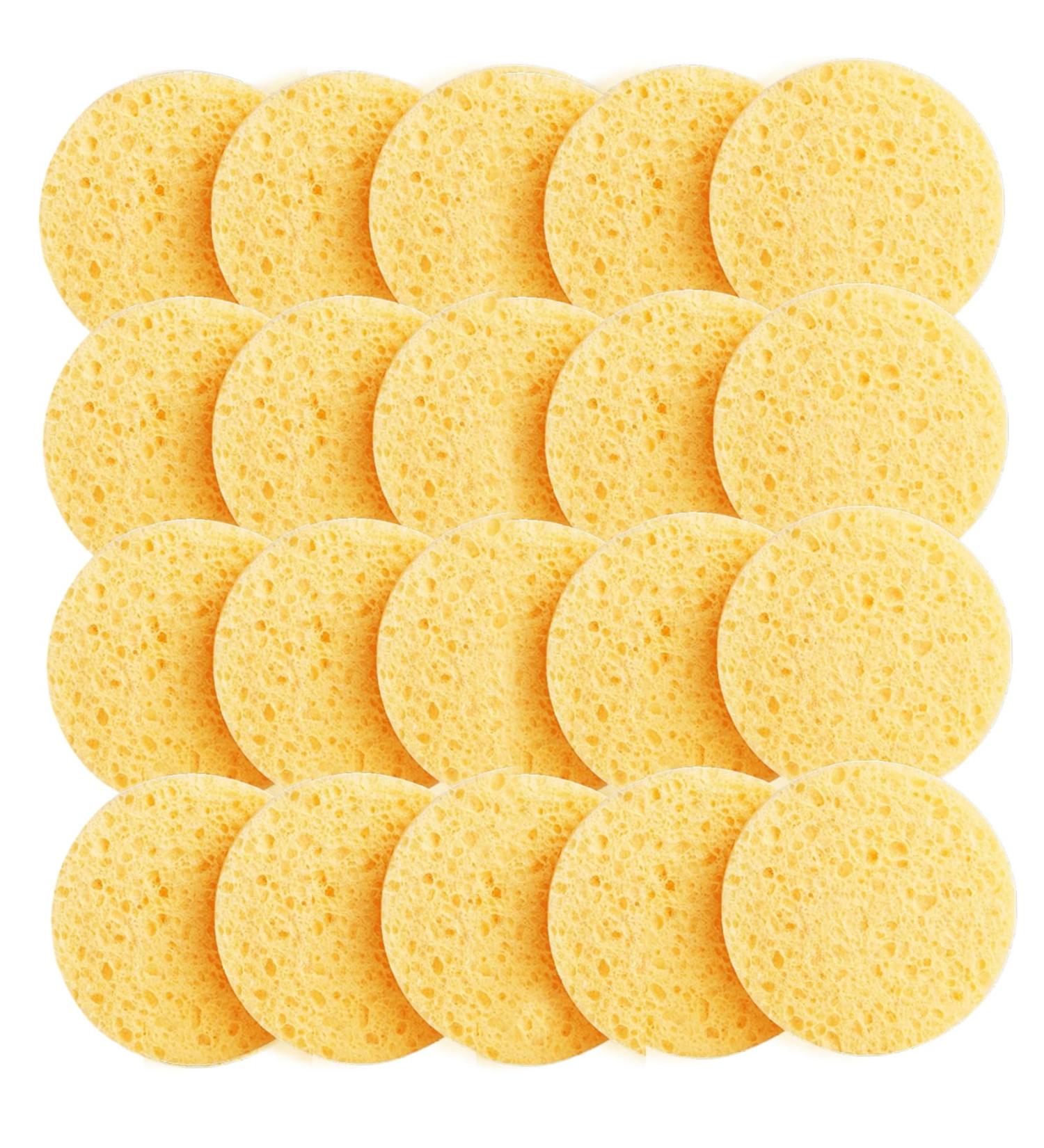 20 PCS Turmeric Cleansing Pads Reusable Facial Sponges Soft Absorbent Tumeric Pads Multipurpose Turmeric Face Pads for Daily Facial Cleansing Makeup Remover - Buy Online on SooperMarket.com