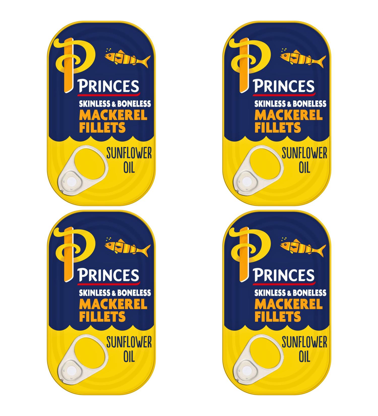 Mackerel Fish Sunflower Oil Water and Salt Fillets in Sunflower Oil Pack of 4 x 125g - Buy Online on SooperMarket.com