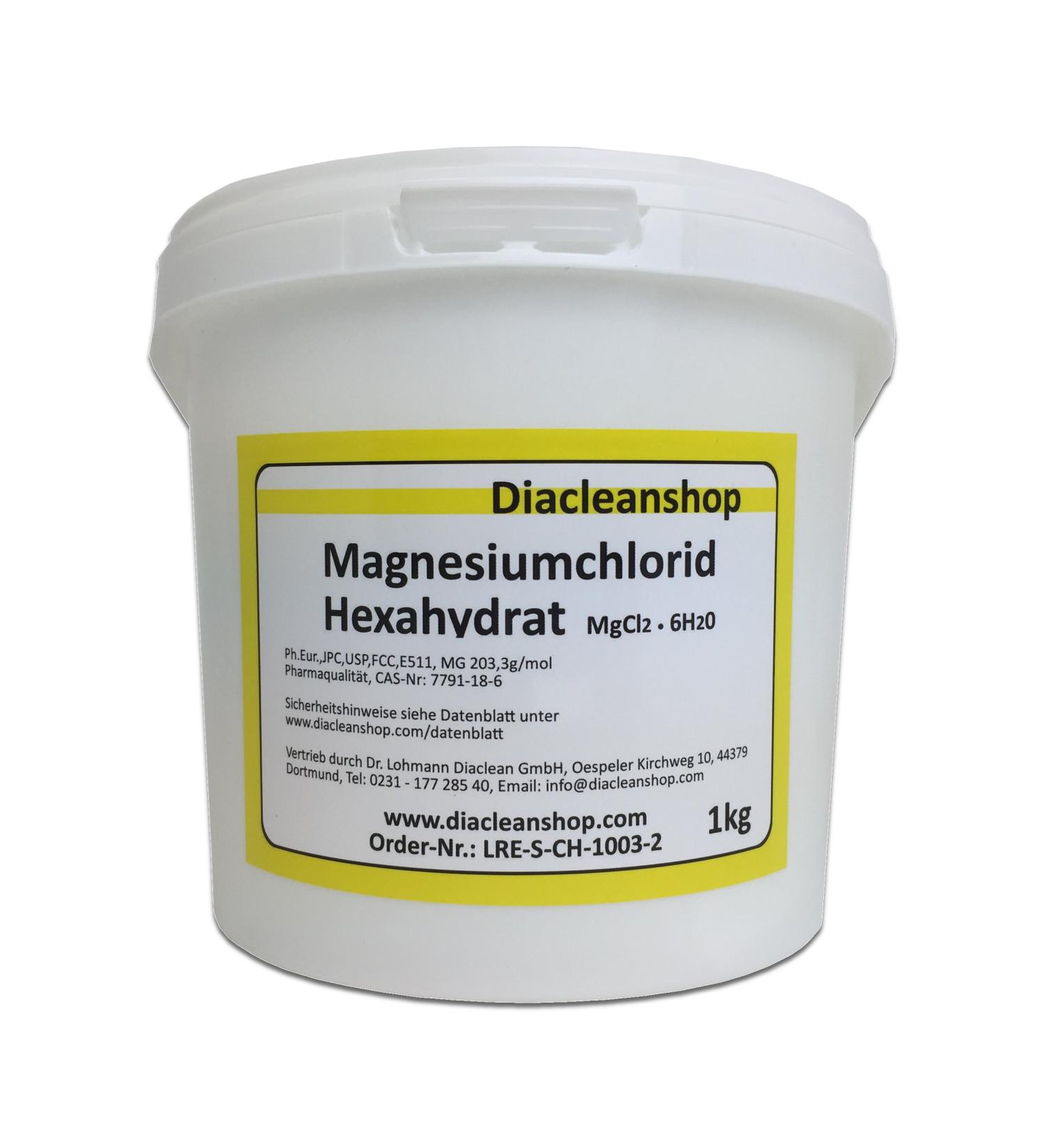 Buy Pure Magnesium Chloride Hexahydrate 1kg - Pharmaceutical Quality E511 for Magnesium Oil Spray & Bath Solutions - International Shipping - Buy Online on SooperMarket.com