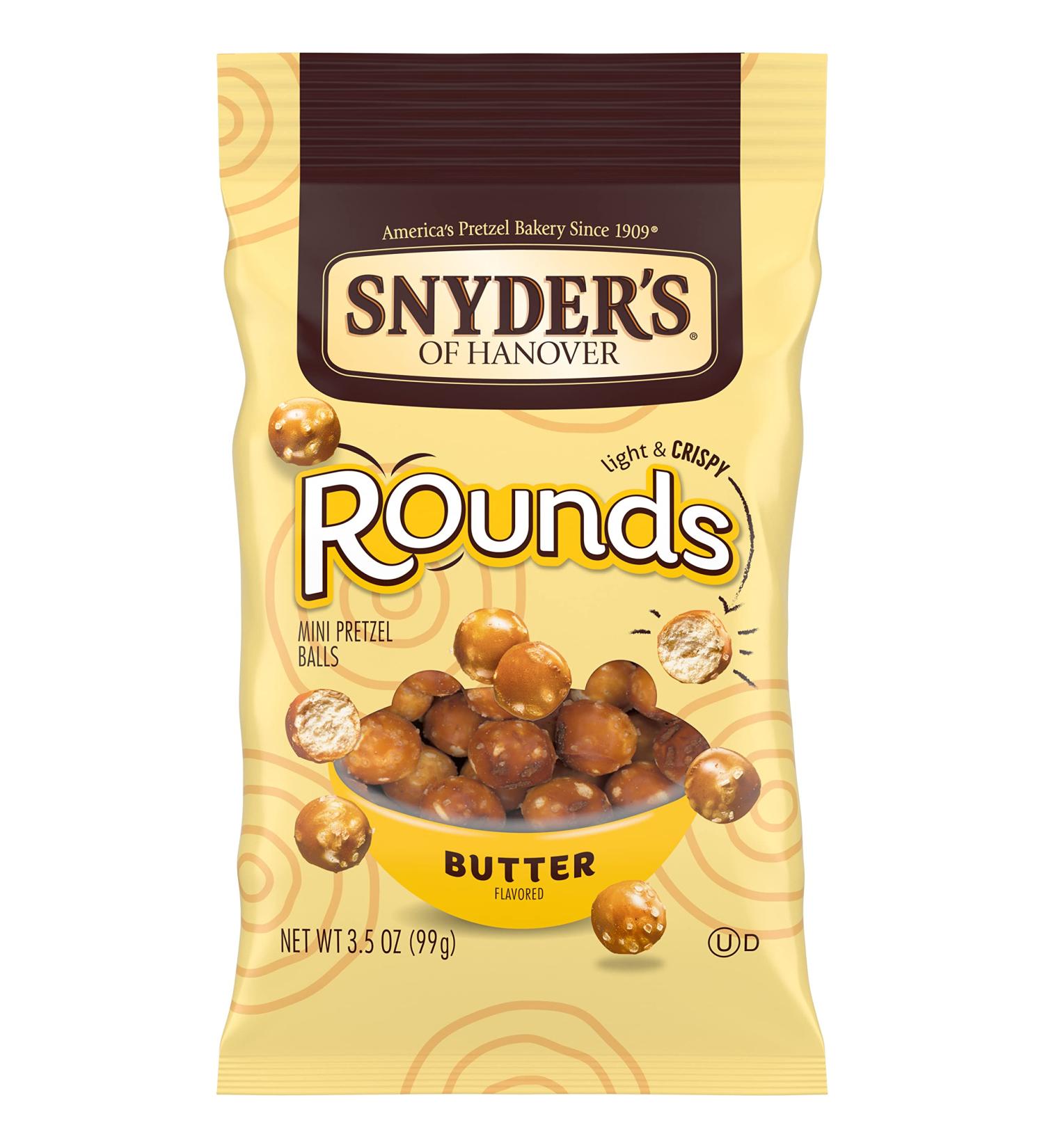 Snyder's of Hanover Butter Rounds Pretzels - 3.5 Oz Round Butter Snacks - Buy Online on SooperMarket.com