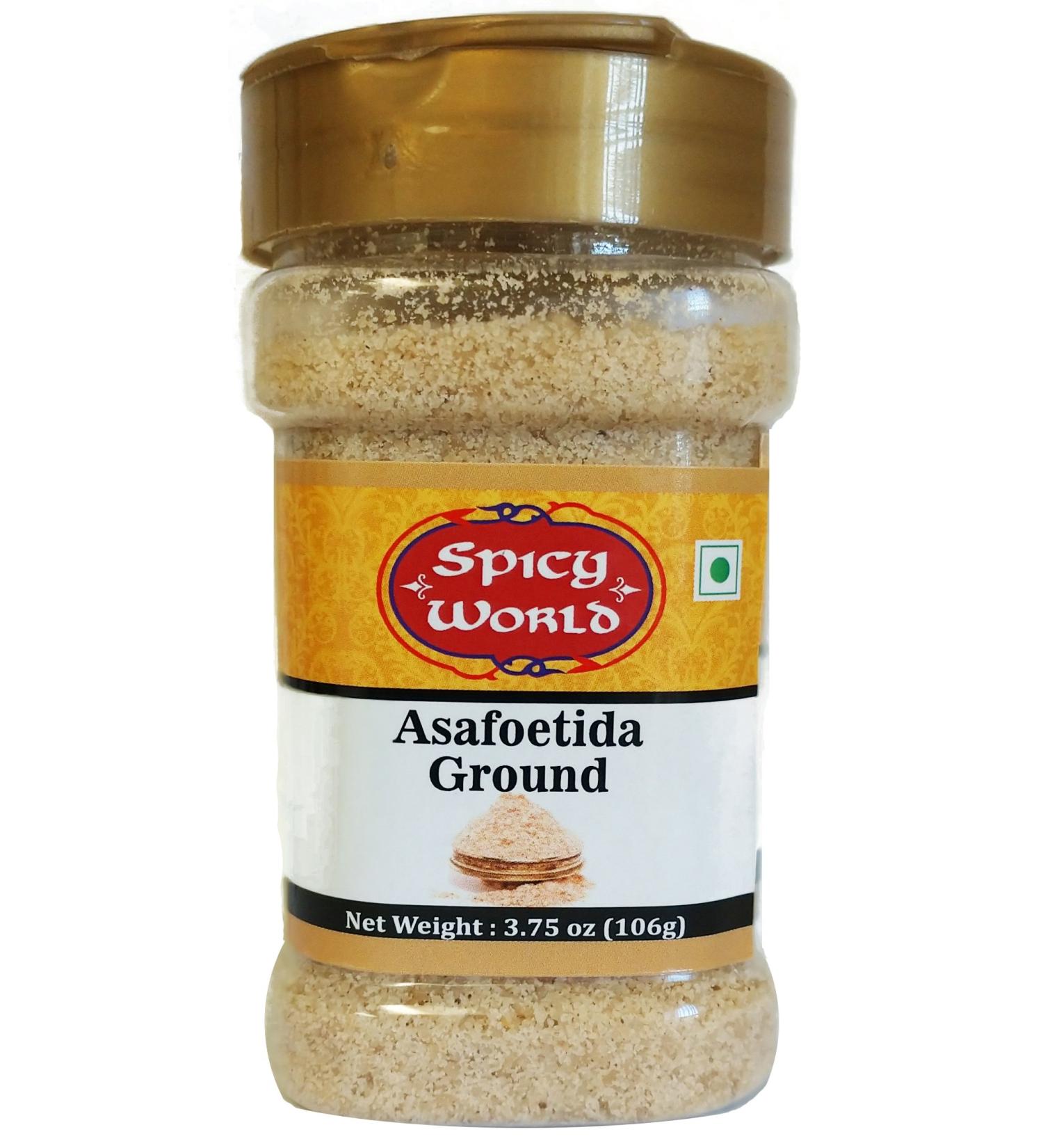 Asafoetida Ground Powder 3.75 oz - Spicy World - All Natural & Non GMO - Buy Online on SooperMarket.com