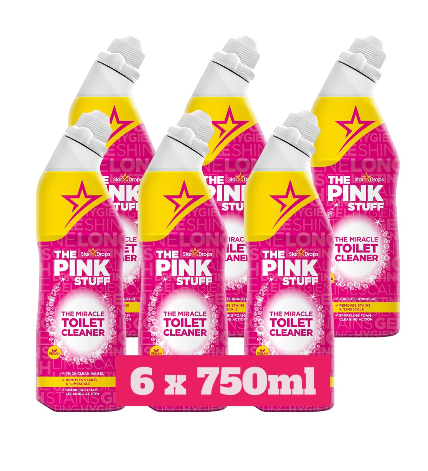 The Pink Stuff The Miracle Toilet Cleaner 750ml | Pack of 6 | Removes Limescale & Stains - Buy Online on SooperMarket.com