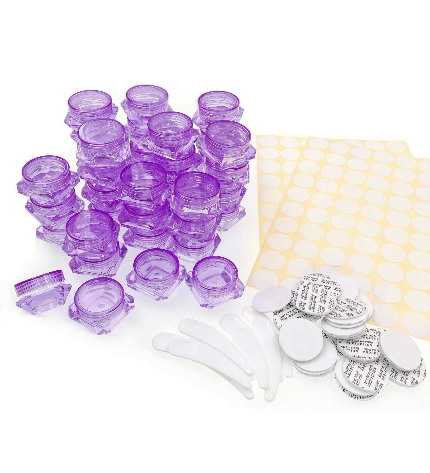 JZK 40 Pack of Purple Transparent 3ml Cosmetic Jars - Perfect for Creams Lip Balm & Travel - Buy Online on SooperMarket.com