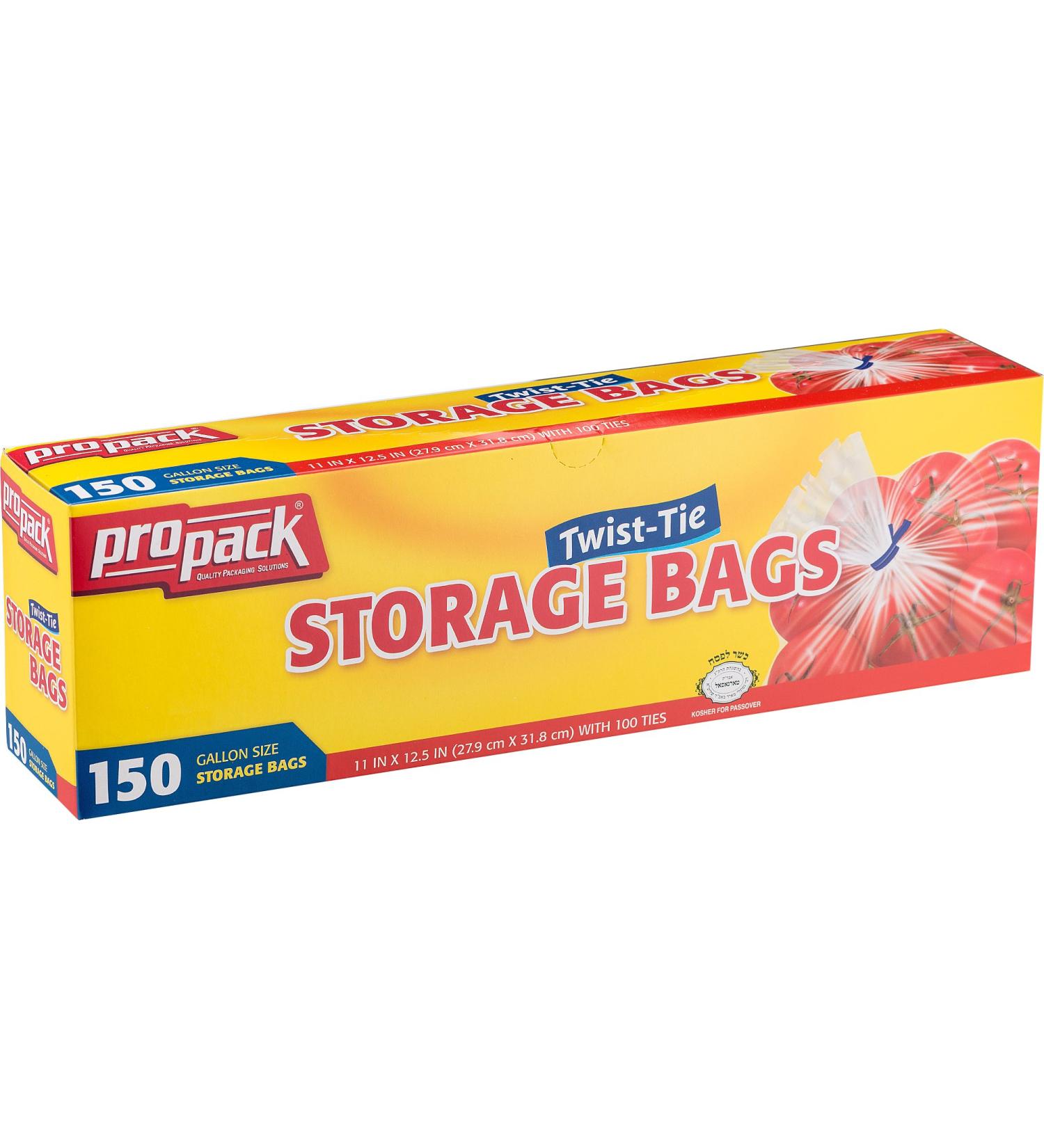 ProPack Disposable 1 Gallon Plastic Storage Bags - 150 Twist Tie Bags for Home, Office, Traveling, Snacks - 1 Pack - Buy Online on SooperMarket.com