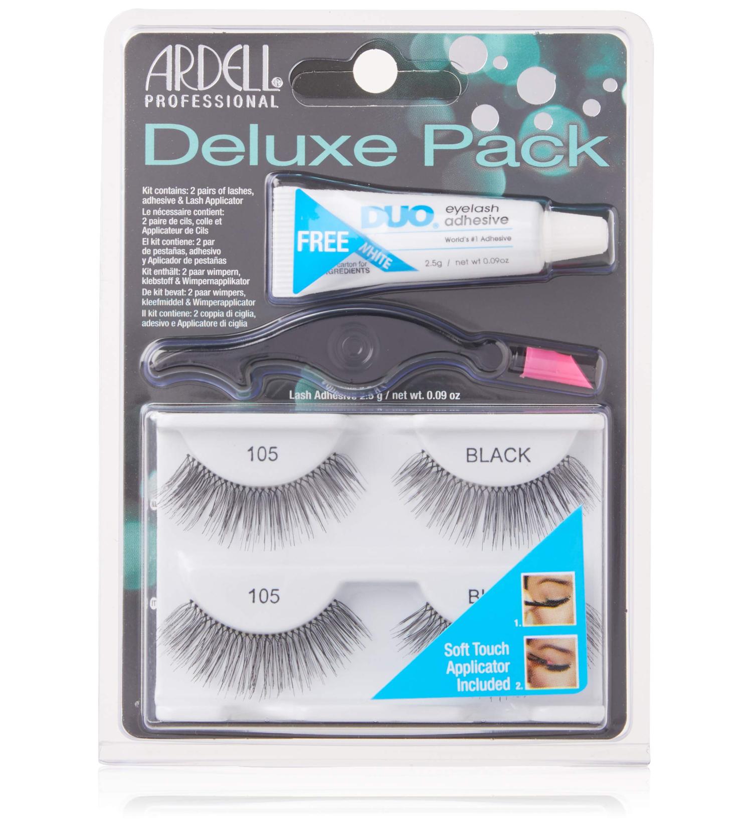 Ardell Deluxe Pack 105 Black Eyelashes - 25g | International Shipping Available - Buy Online on SooperMarket.com