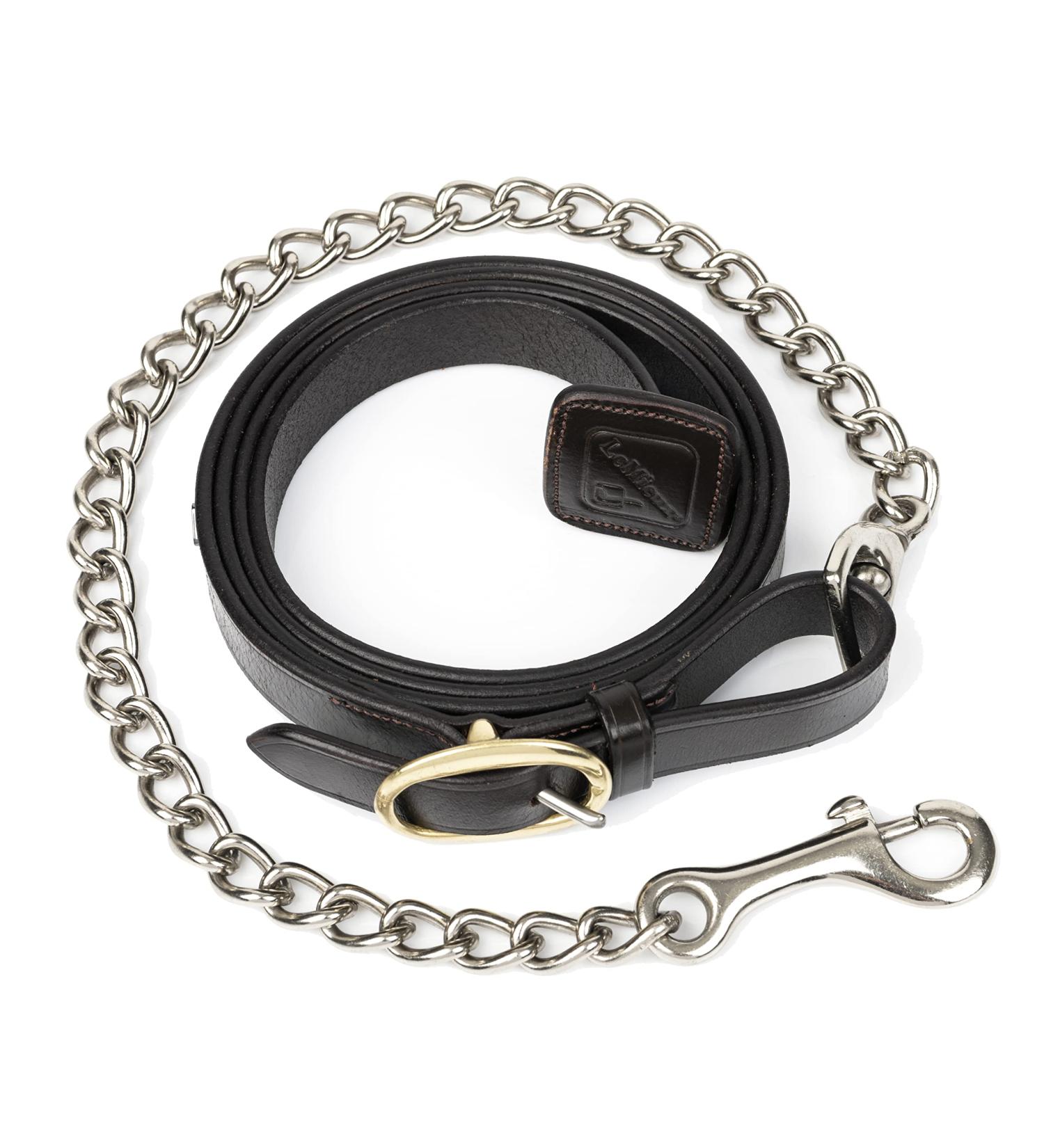 LeMieux Leather Trot Up Chain for Horses in Brown - Detachable - Easy to Use Trigger Clip - One Size - Buy Online on SooperMarket.com