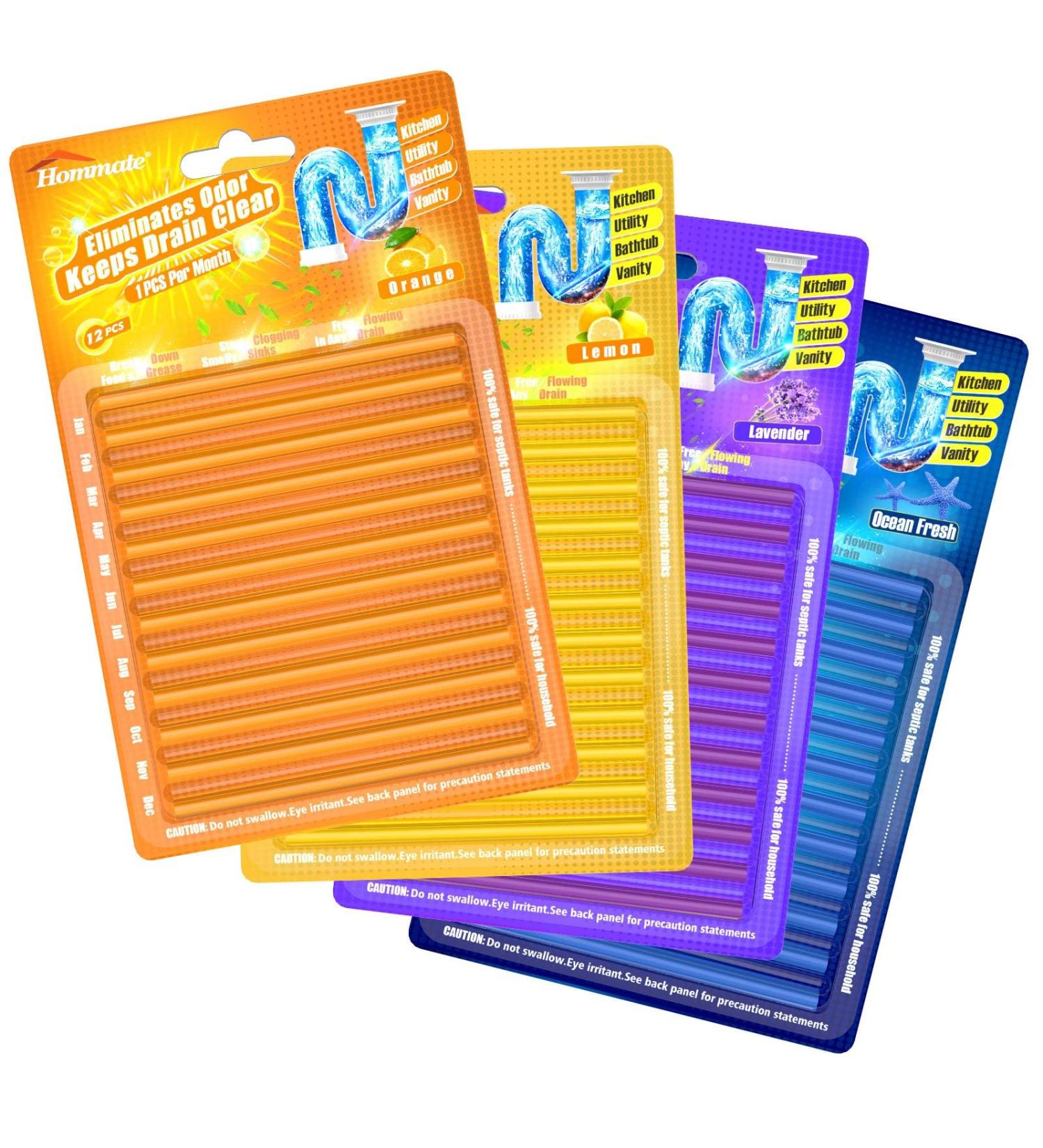 Drain Sticks DrainStix Drain Cleaner Sticks Odor Eliminating Clog Removing Sticks for Sinks & Drains Lemon-XM - Buy Online on SooperMarket.com