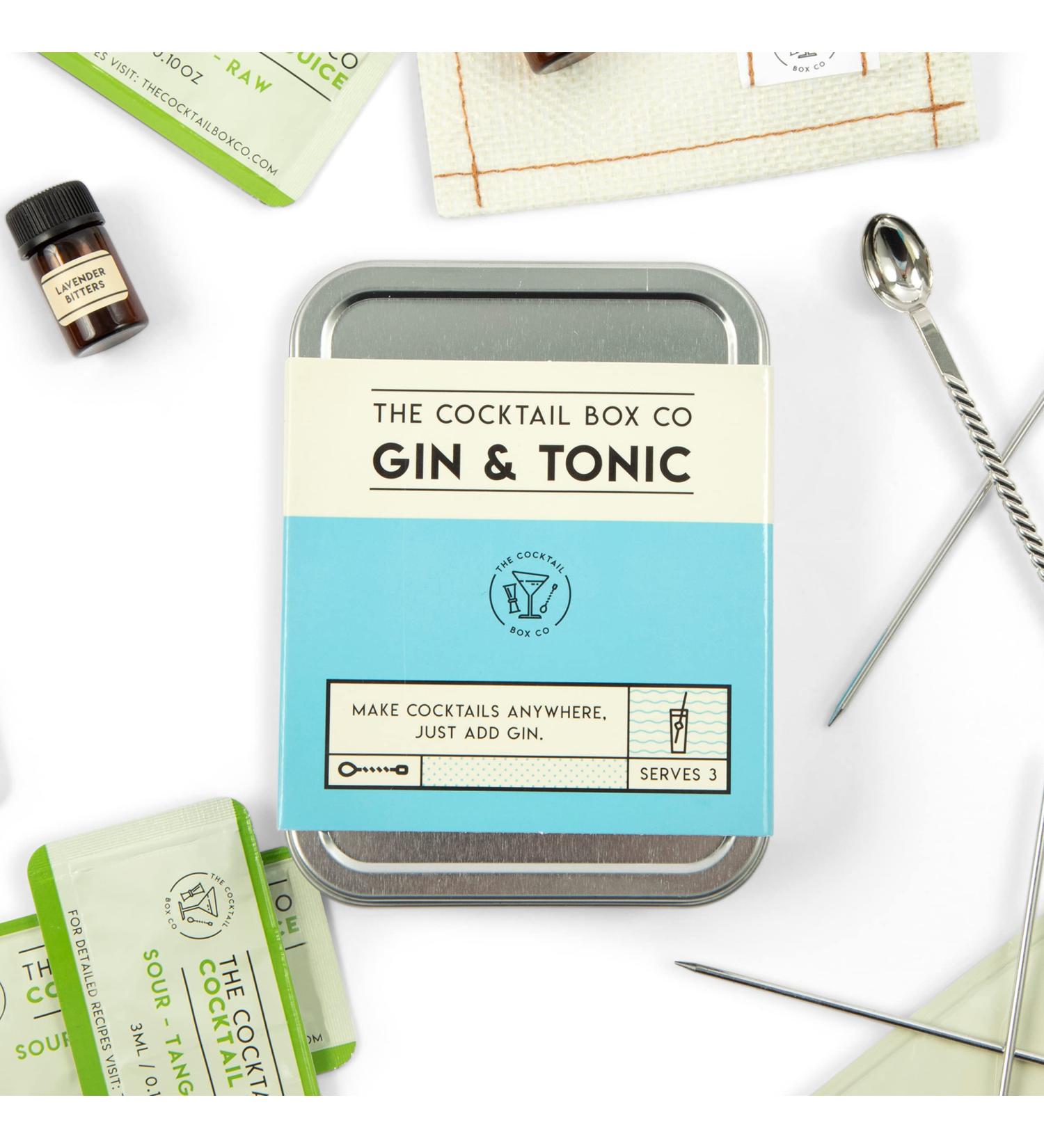 Premium Gin & Tonic Cocktail Kit by The Cocktail Box Co. - Hand Crafted Cocktails - Great Gift & Travel Companion (1 Kit) - Buy Online on SooperMarket.com