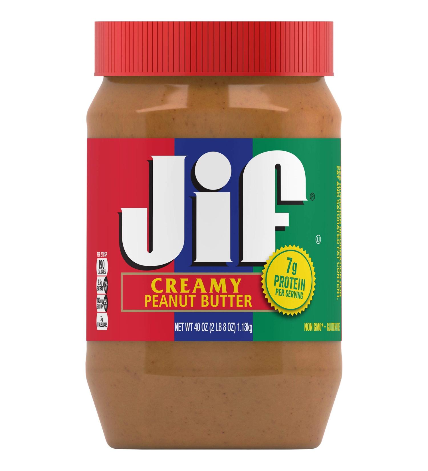 Jif Creamy Peanut Butter 40 oz: Delicious Spread for Snacks and Recipes - Buy Online on SooperMarket.com