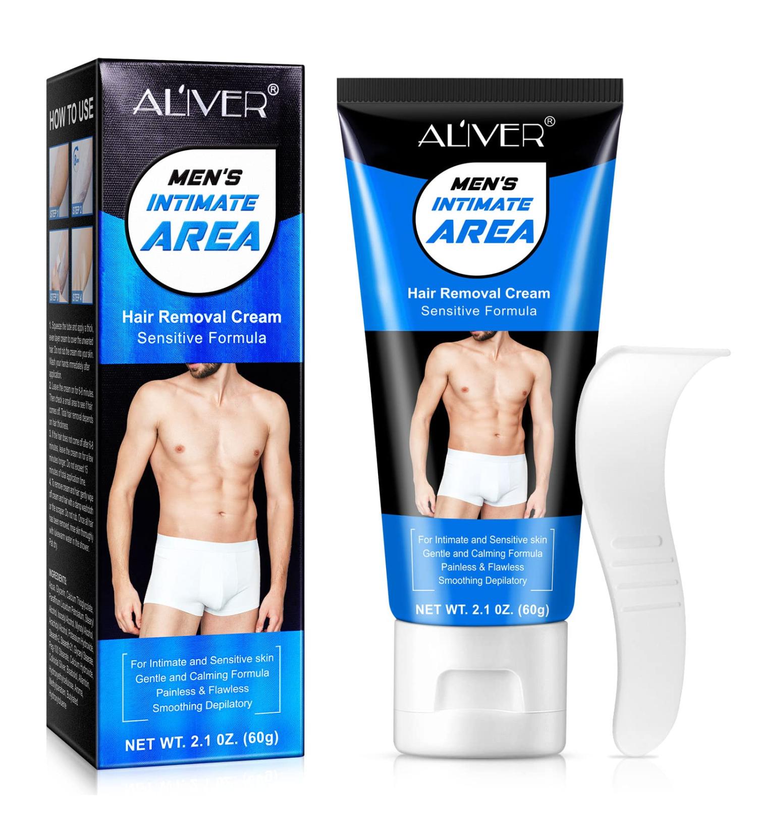 Intimate Private Hair Removal Cream for Men | Painless & Effective Depilatory Cream for All Skin Types | Unwanted Hair Removal in Private Areas - Buy Online on SooperMarket.com