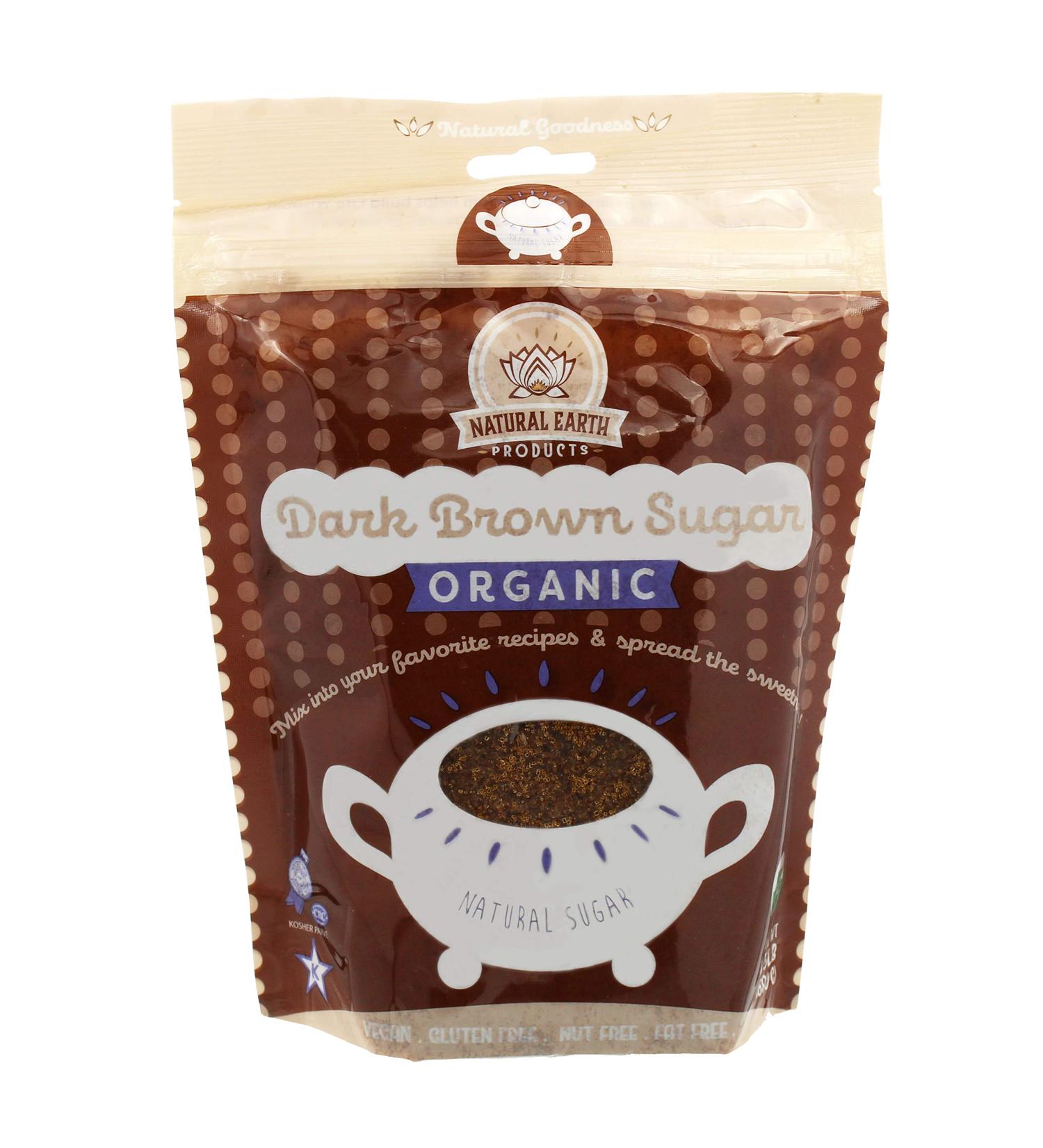 Organic Dark Brown Sugar - Vegan, Gluten-Free, Nut-Free, Fat-Free, Kosher - 1.5LB - Buy Online on SooperMarket.com