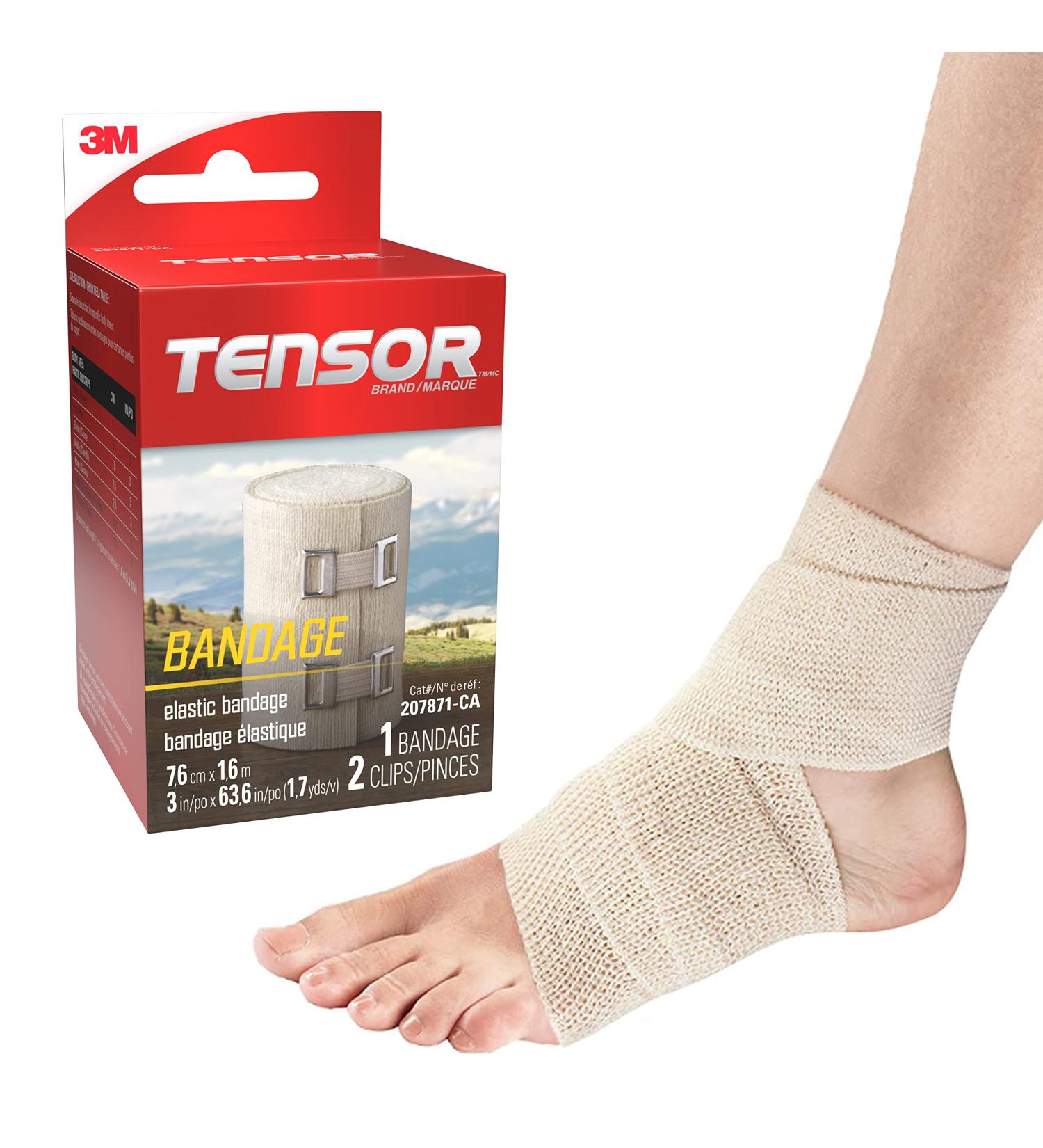Tensor Elastic Bandage Wrap 3-Inch Beige with Clips 3 in - Buy Online on SooperMarket.com