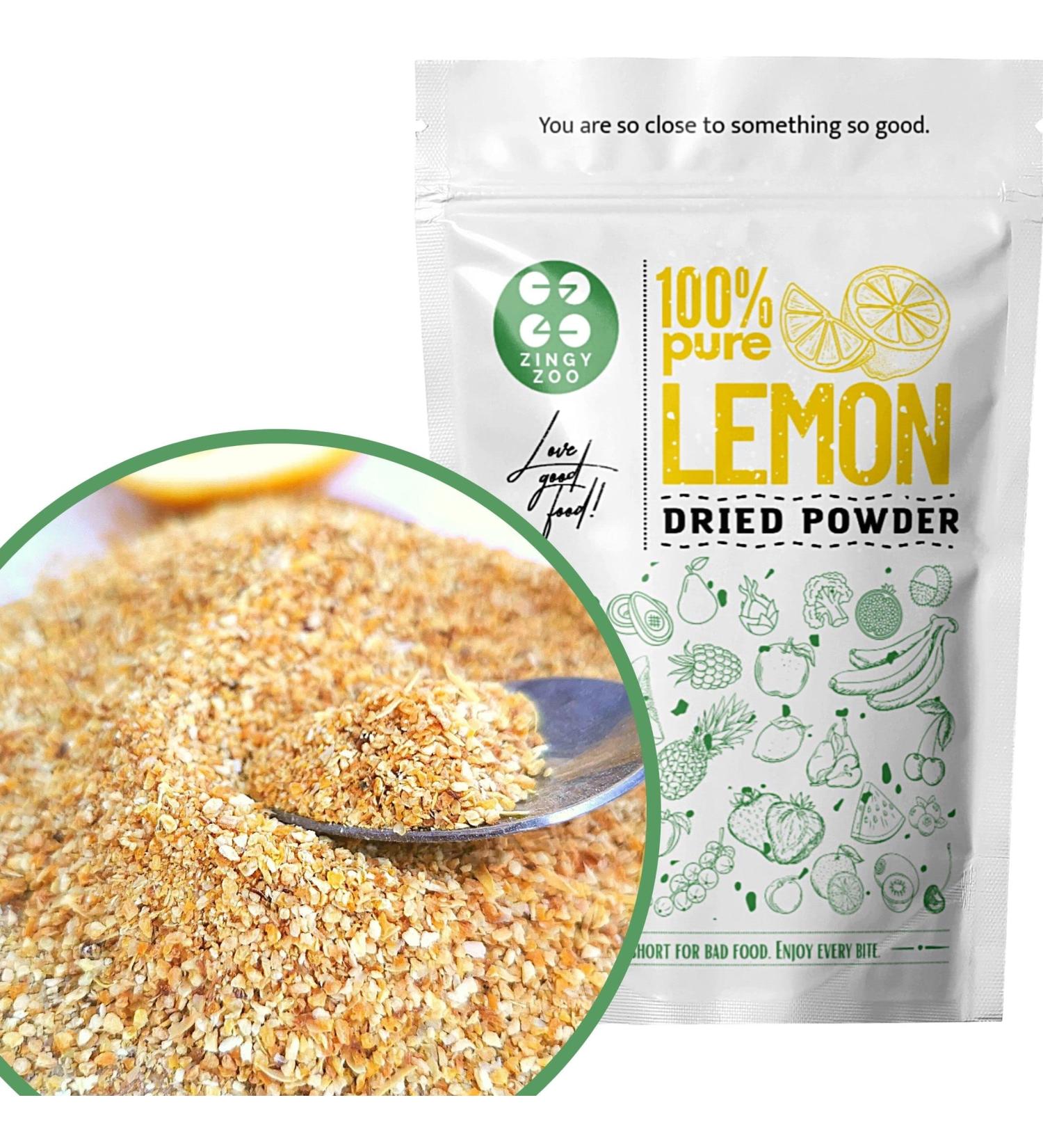 Pure Whole Dried Lemon Powder - Lemon Peel Zest for Turkish Tea, Cheesecake, Smoothies | Cleansing Powder for Lemon Tea | Coarse Lemon Powder - Buy Online on SooperMarket.com