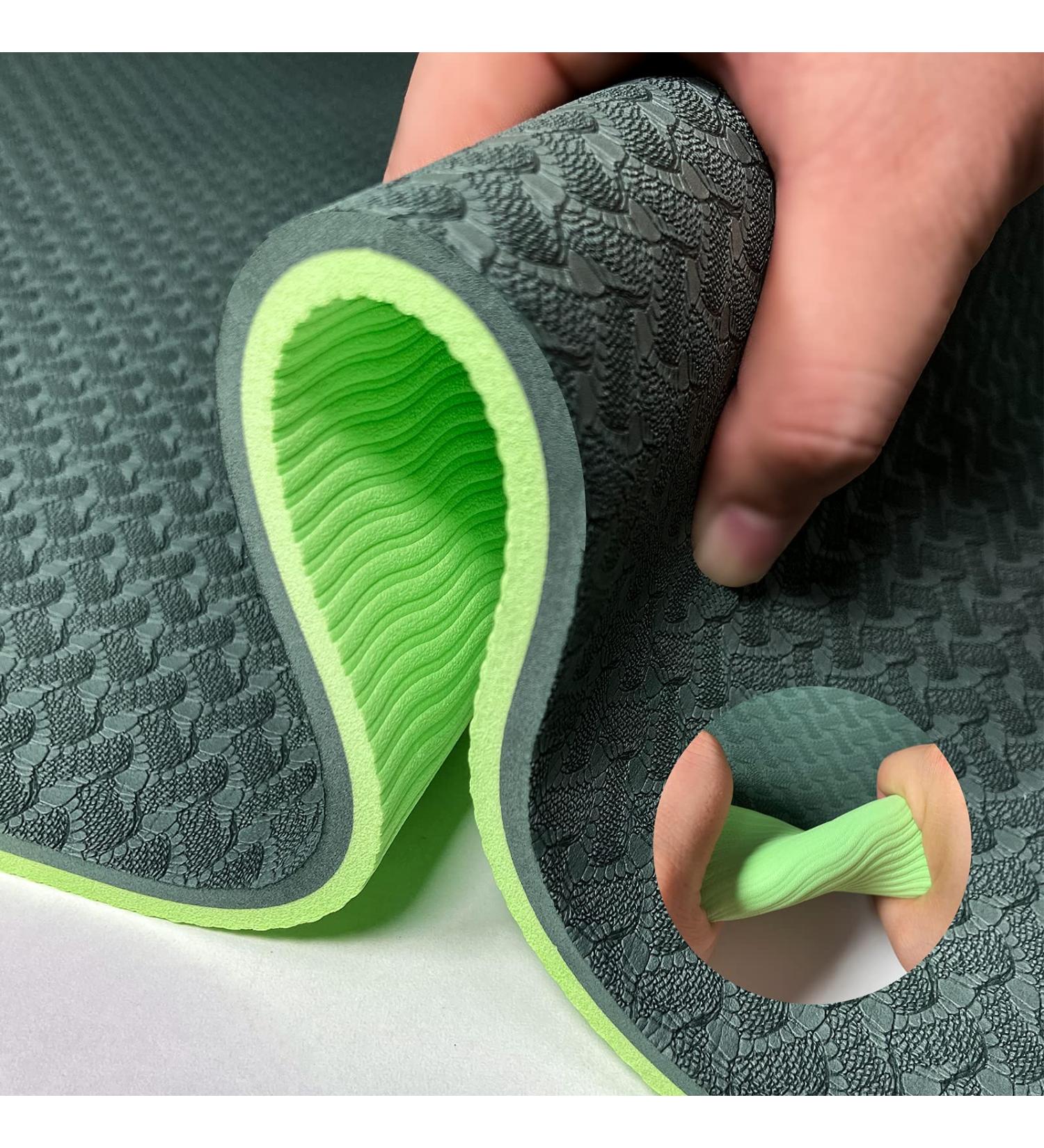 8mm Thick Eco-Friendly Non-Slip Yoga Mat for Men and Women - Atrovirens - Buy Online on SooperMarket.com
