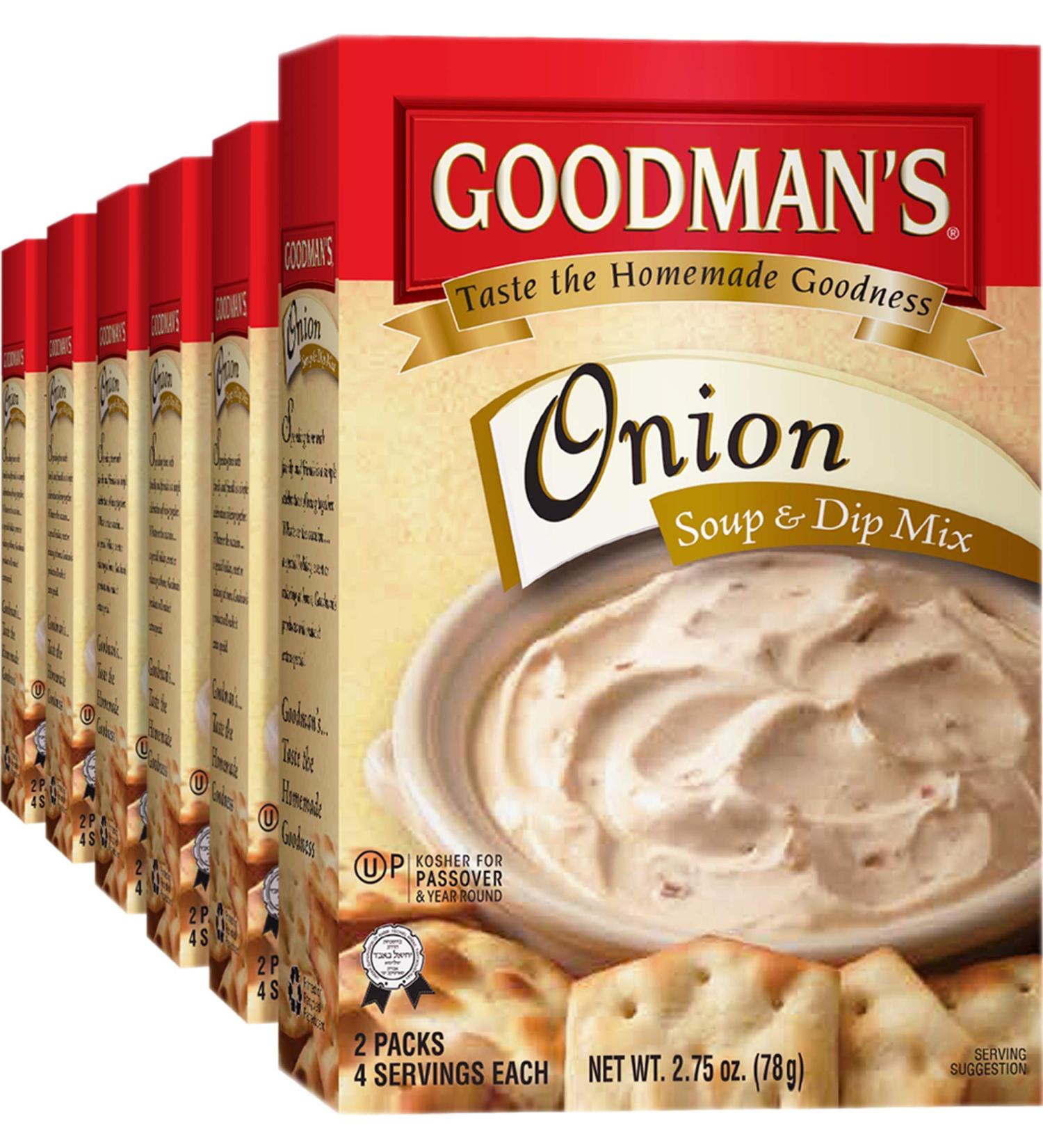 Goodman's Onion Soup & Dip Mix 2.75 oz (Pack of 6) - Kosher for Passover - Buy Online on SooperMarket.com