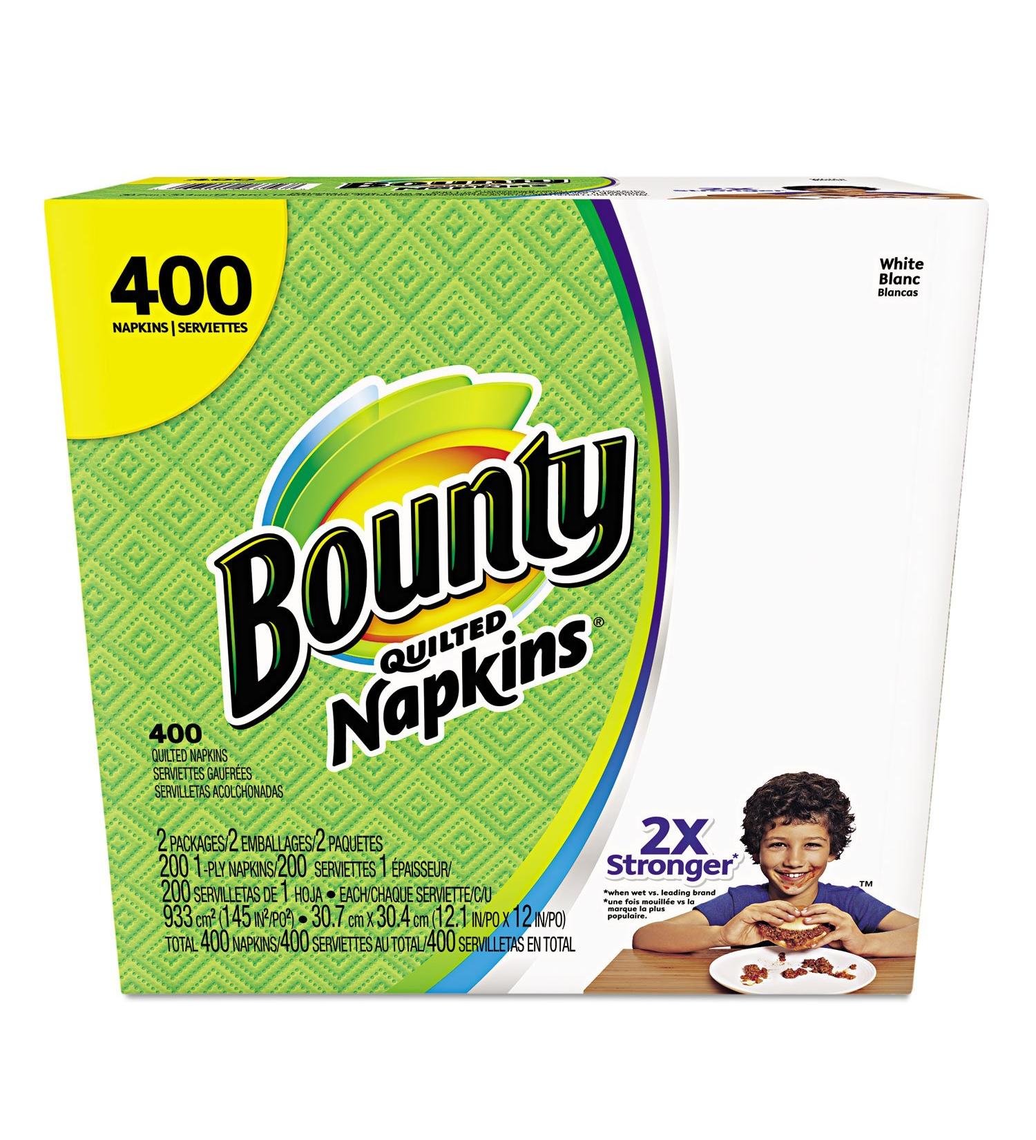 Quilted Napkins 1-Ply 12.2 x 12 White 200/Pack 400/Carton Sold as 1 Carton