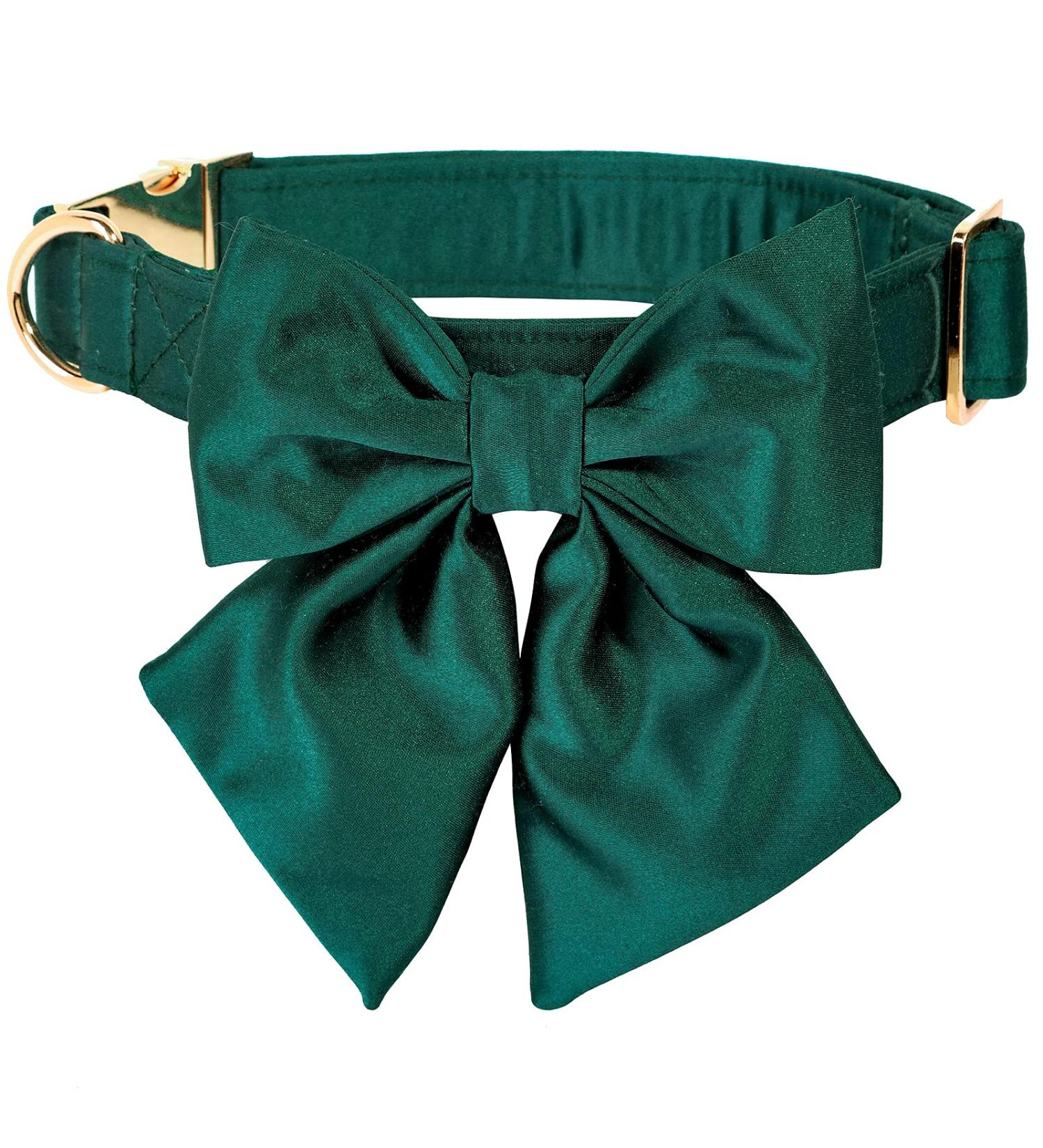 Lionet Paws Dog Collar - Comfortable Silk with Removable Fly for Large Dogs (Neck 40-60cm) - Green 1 Pack - Buy Online on SooperMarket.com