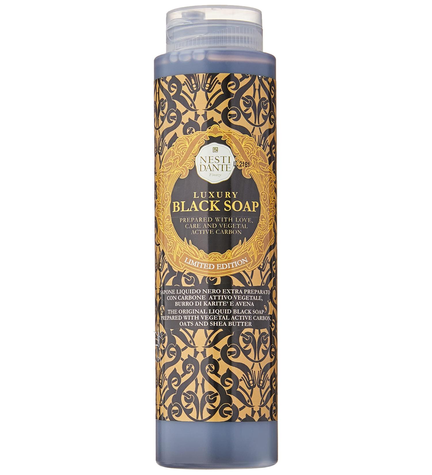 Nesti Dante 251261 10.2 oz Luxury Liquid Black Soap Shower Gel with Vegetal Active Carbon