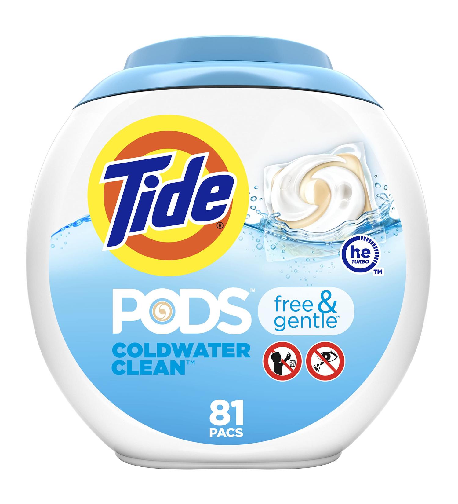 Tide PODS Free & Gentle Laundry Detergent Soap Pods - 81 Count (Pack of 1) - Buy Online on SooperMarket.com
