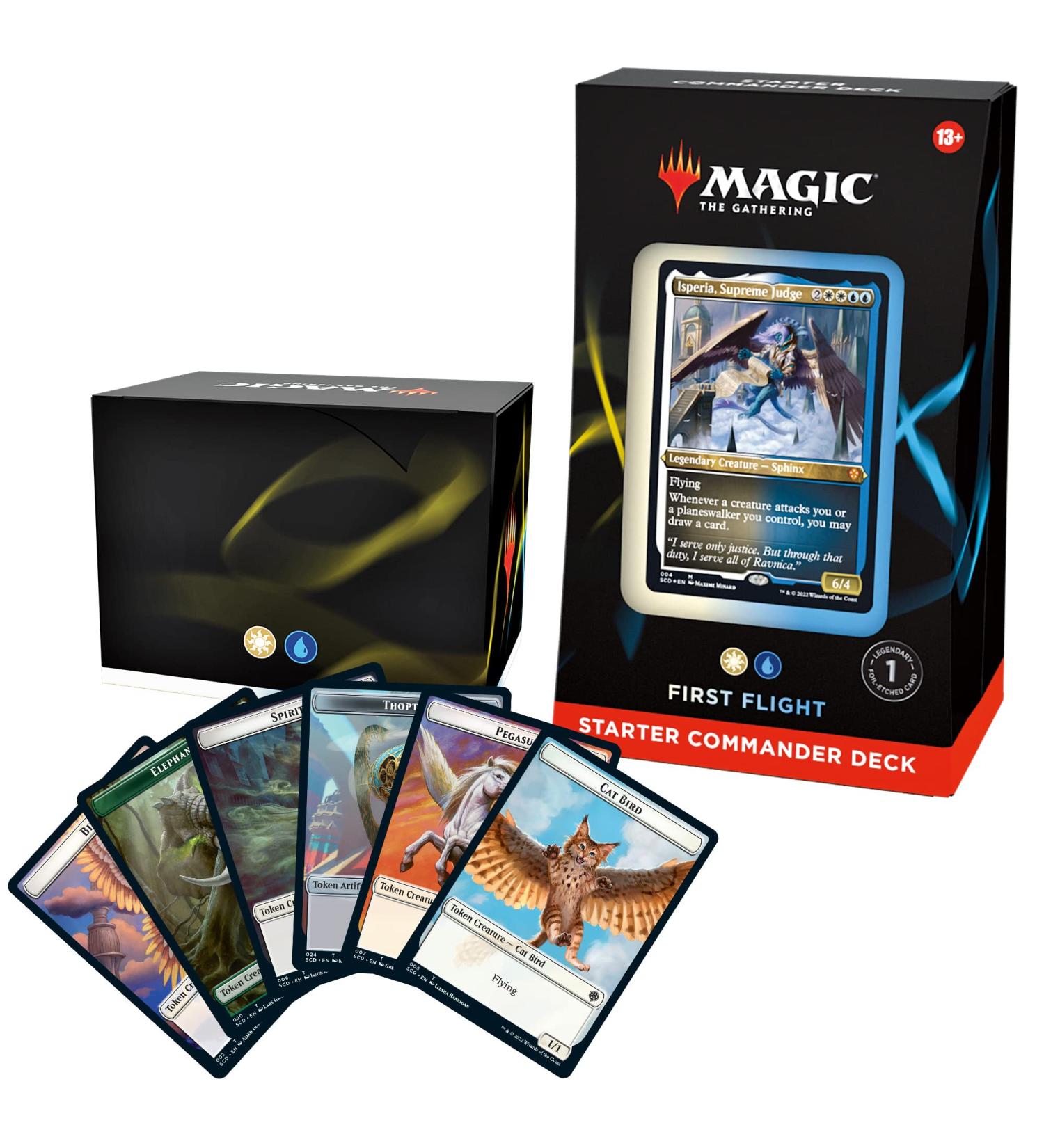 Magic The Gathering Starter Commander Deck First Flight (White-Blue) - Power up your game with this focused and strategic deck - Buy Online on SooperMarket.com