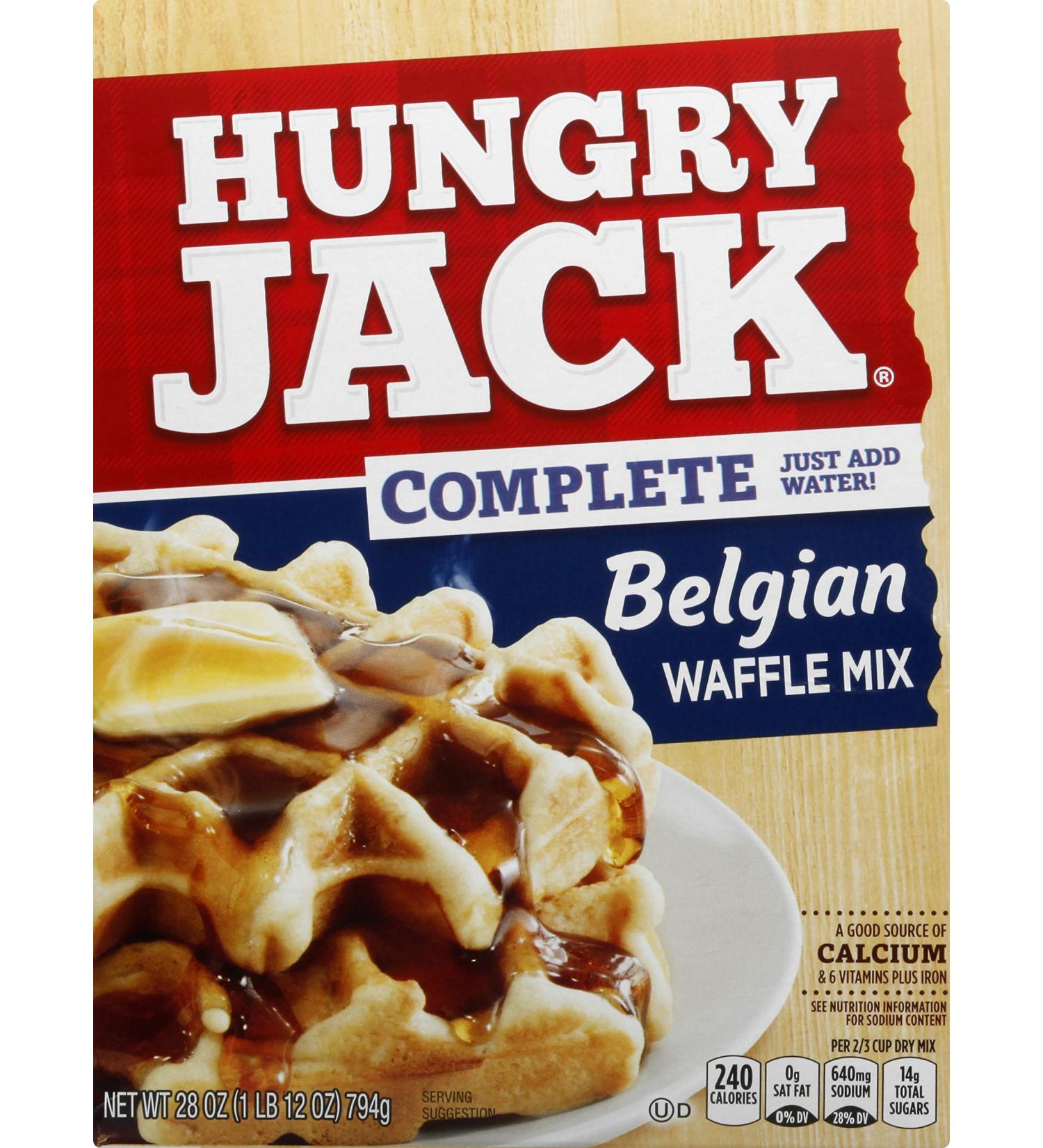 Hungry Jack Complete Belgian Waffle Mix, 28 Ounce (Pack of 6)