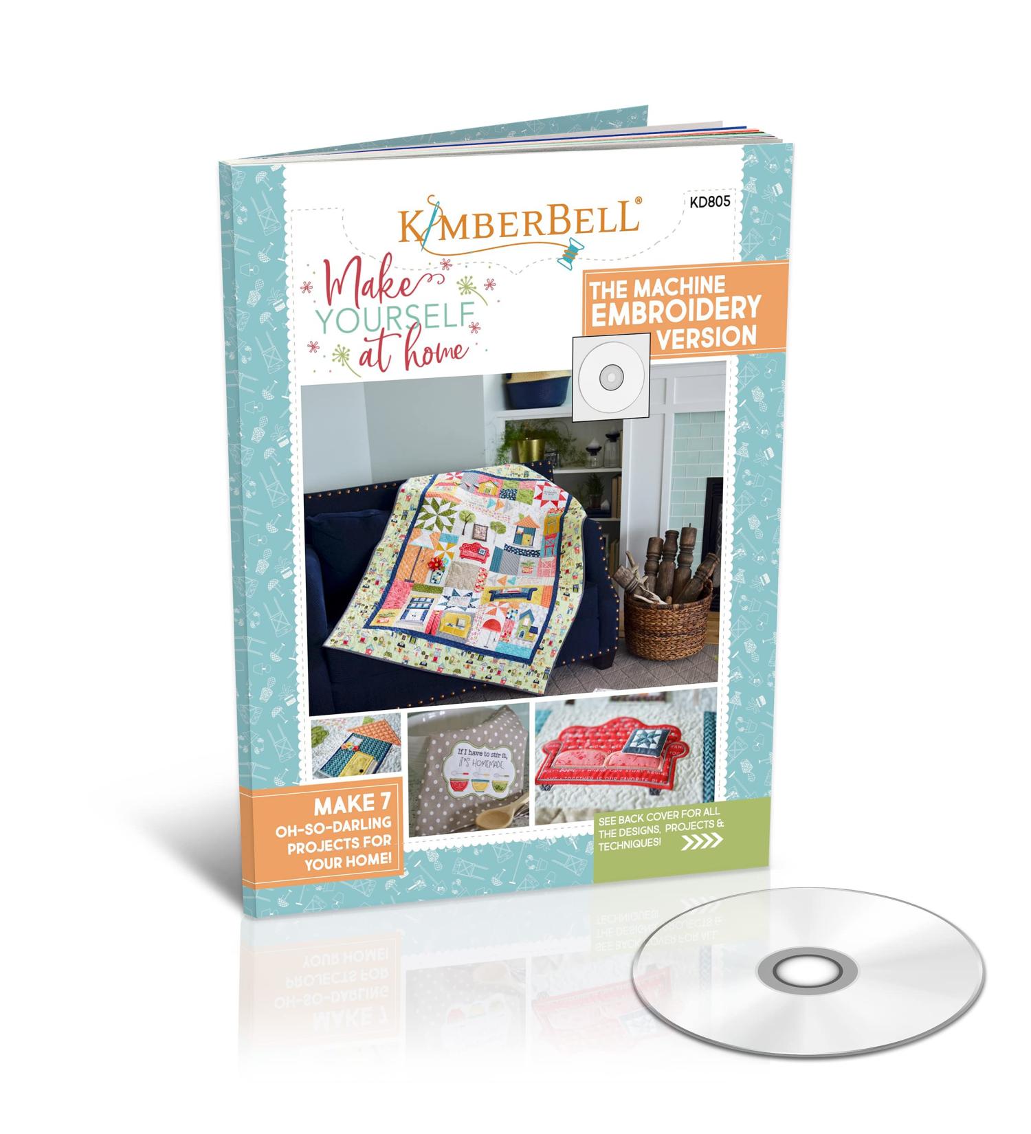 Kimberbell Make Yourself At Home Quilt Machine Embroidery CD & Book - 44x60 Size with Bonus Projects, Hoops Included - KD805 - Buy Online on SooperMarket.com
