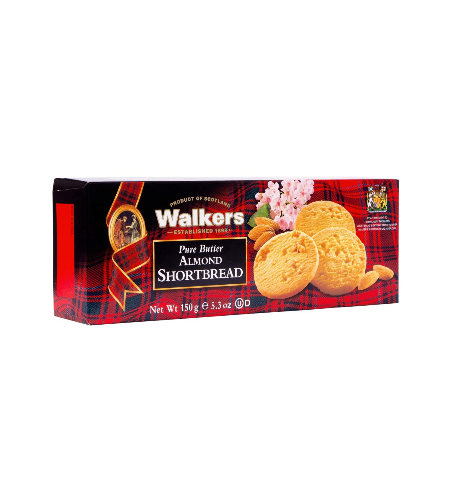 Walkers Shortbread Almond Rounds Traditional Pure Butter Scottish Recipe 150g - Buy Online on SooperMarket.com