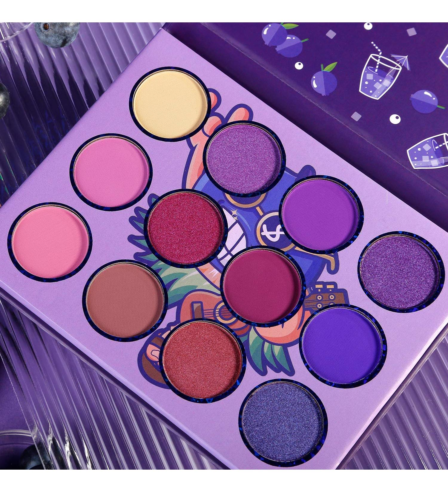 DE LANCI Professional Purple Eyeshadow Palette - 12 Shades, Waterproof & Long Lasting - High Pigmented Matte, Shimmer, and Metallic - Small & Cute Makeup Palette - Buy Online on SooperMarket.com