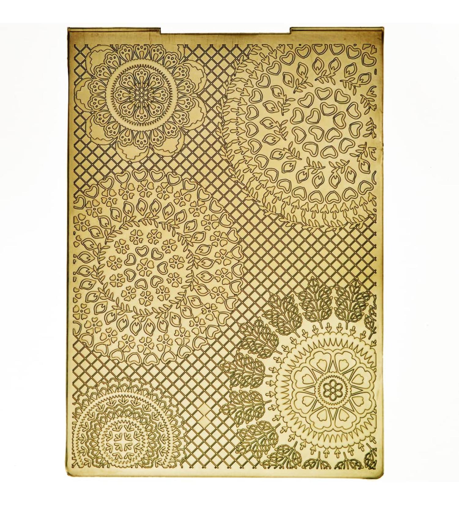 Lace Flowers Heart Plastic Embossing Folder - Ideal for Card Making & Scrapbooking | 3010927 - Buy Online on SooperMarket.com