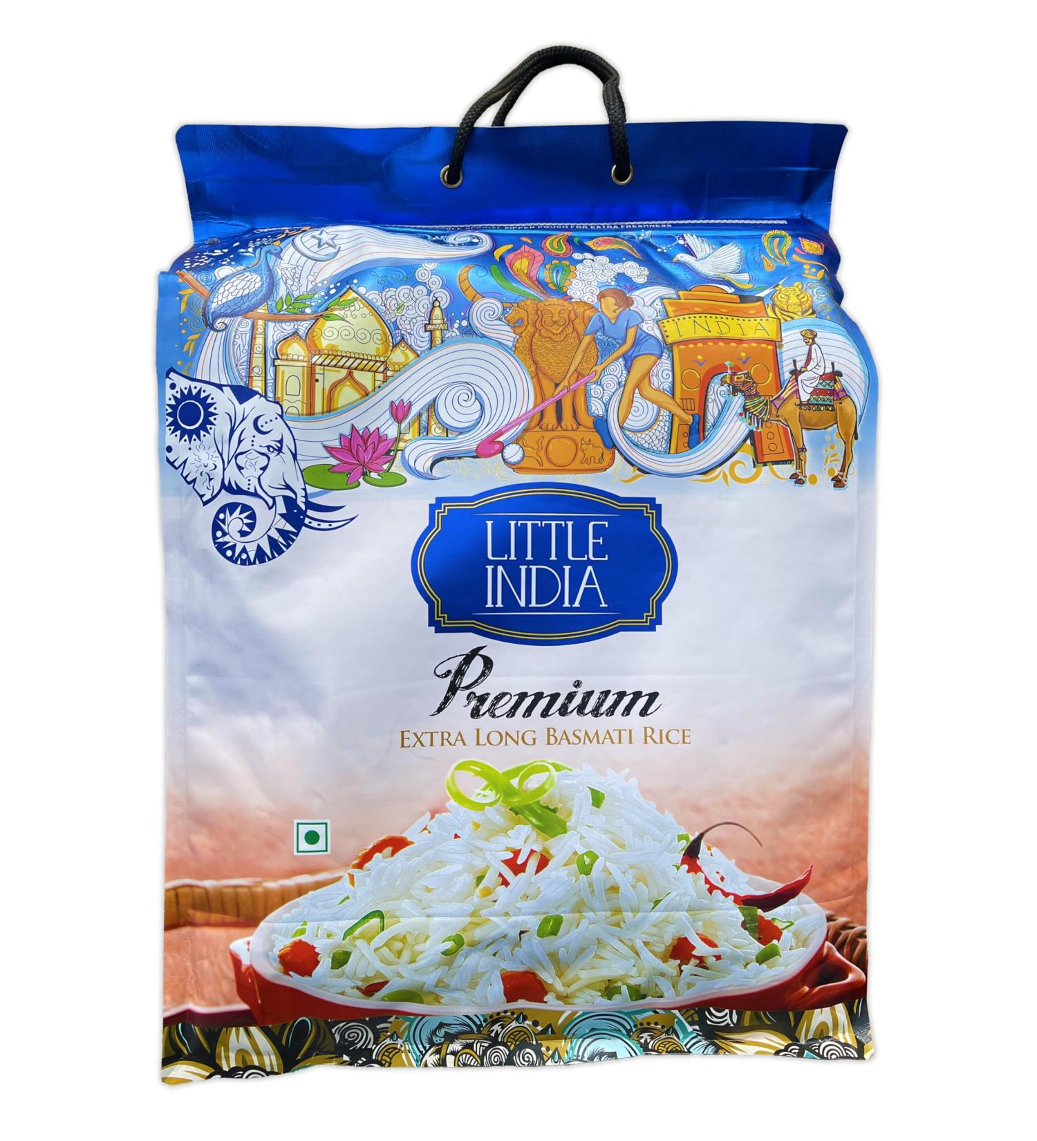 Little India Premium Extra Long Basmati Rice 10kg | Fluffy Delicious & Extra Long Grains | Extraordinary Length & Aroma