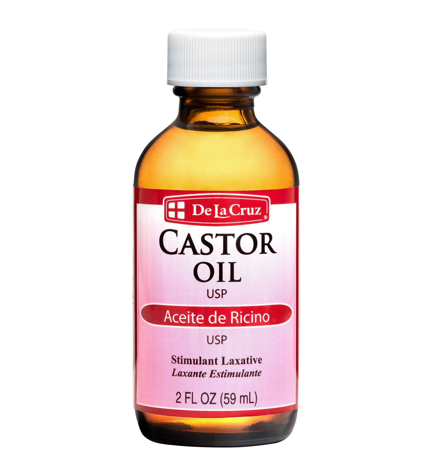 De La Cruz 100% Pure Castor Oil - Nourishing Skin, Hair, Eyelashes & Eyebrows - Natural Laxative - 2 FL Oz - Buy Online on SooperMarket.com