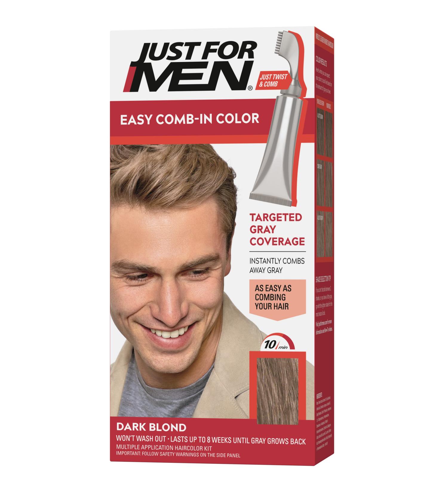 Just For Men Easy Comb-In Hair Dye - Dark Blond A-15 | No Mix Application | 1 Pack - Buy Online on SooperMarket.com