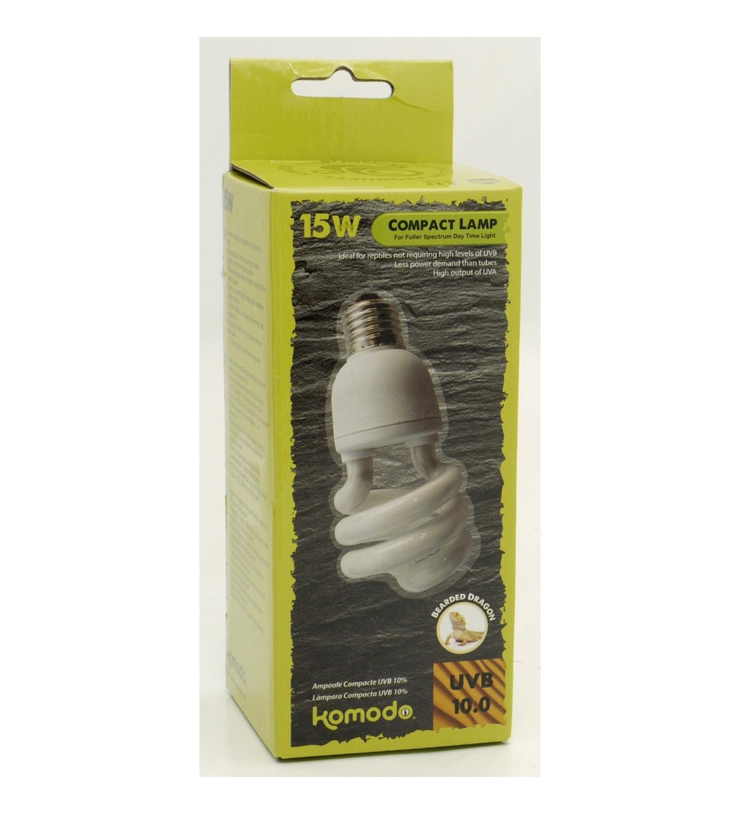 Komodo Compact Lamp Uvb 10.0 ES 15 Watt 10% 15 Watt