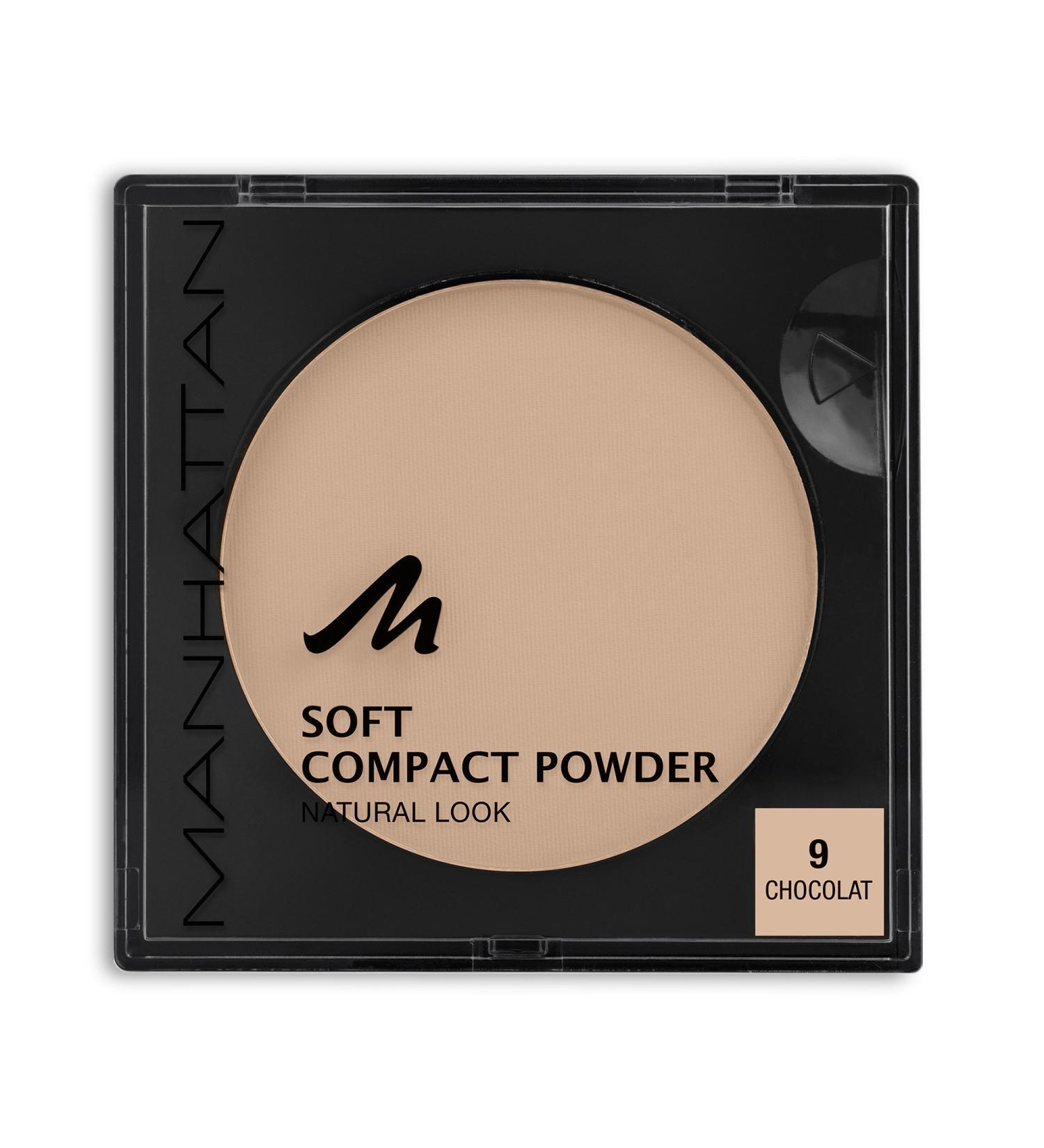 Manhattan Soft Compact Powder - Bright Matt Finish Chocolate Color 9 (9g) | Best International Shipping - Buy Online on SooperMarket.com