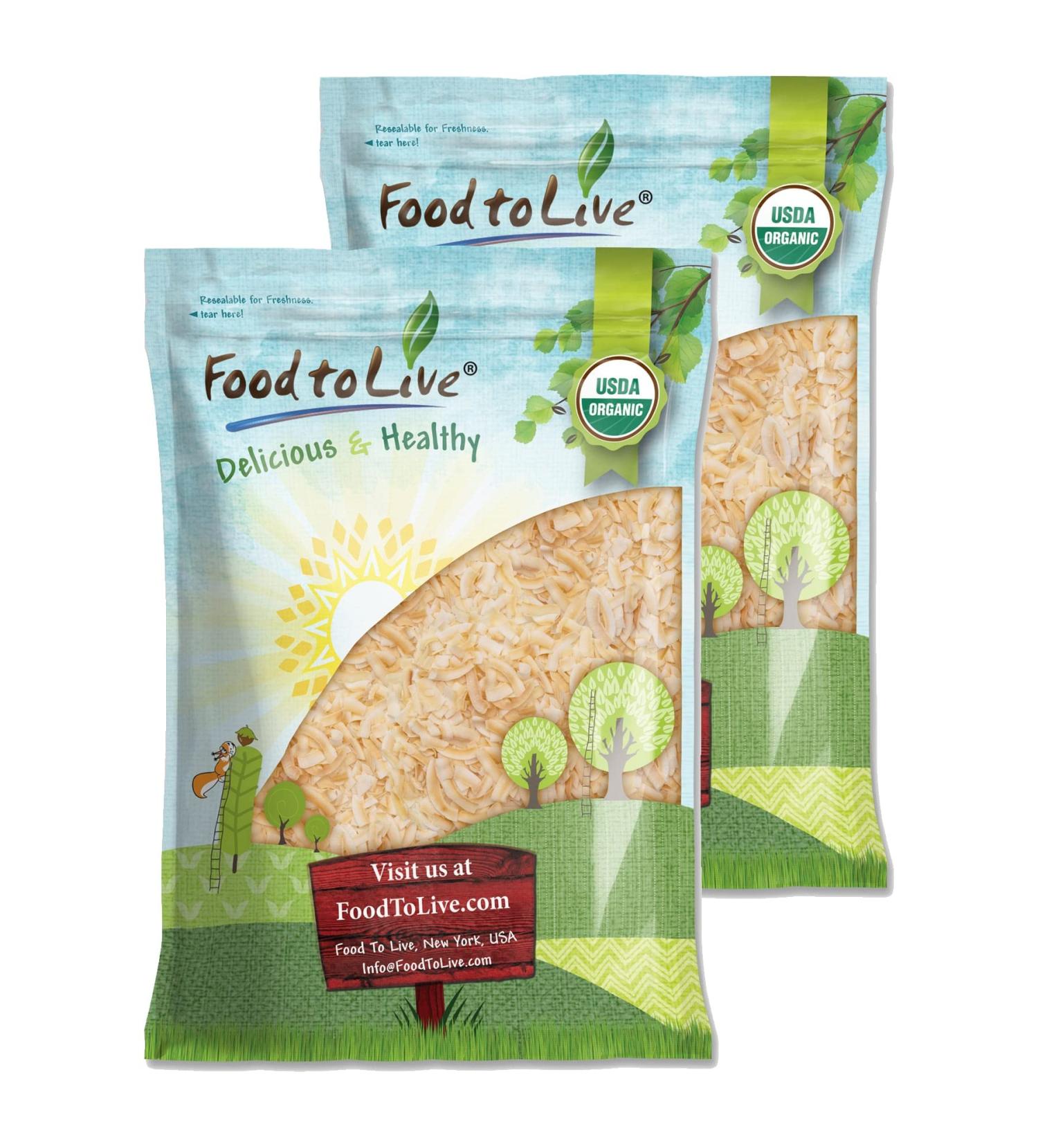 Organic Toasted Coconut Chips 5 lbs - Non-GMO Desiccated Flakes, Unsweetened & Vegan Bulk High Fiber, Great Snack & Baking Ingredient - Buy Online on SooperMarket.com