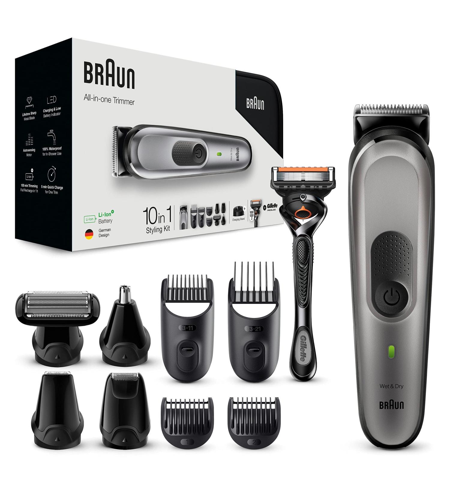 Buy Brown Multi-Grooming Kit 7 MGK7920 | 10-in-1 Beard Trimmer & Hair Clipper for Men - Face Head & Body Hair - Black/Silver - Buy Online on SooperMarket.com