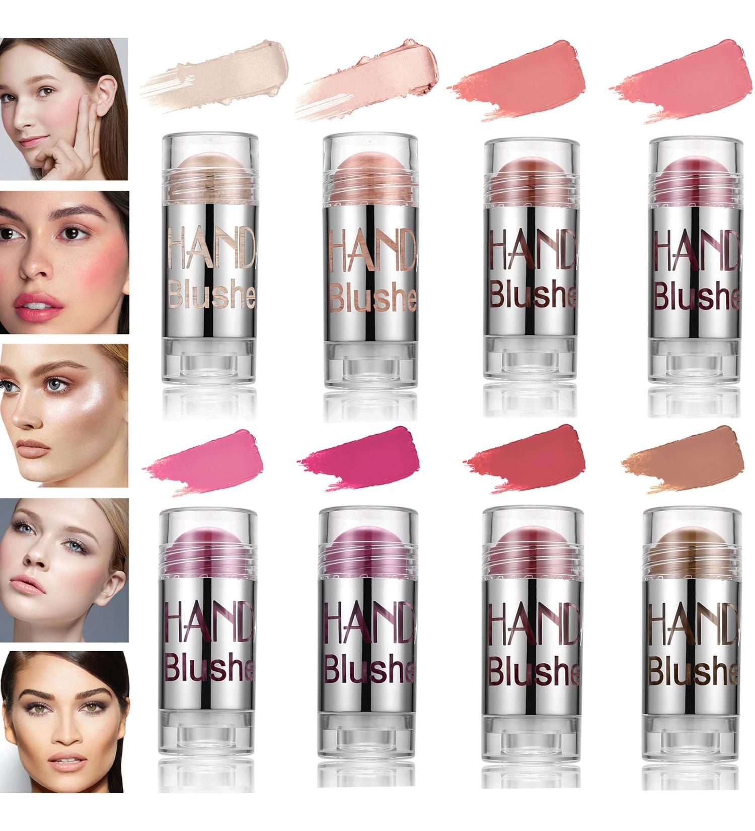 DELISOUL 8 Colors Cream Blush Highlighter Contour Stick Palette - Long Lasting Makeup Set - Buy Online on SooperMarket.com