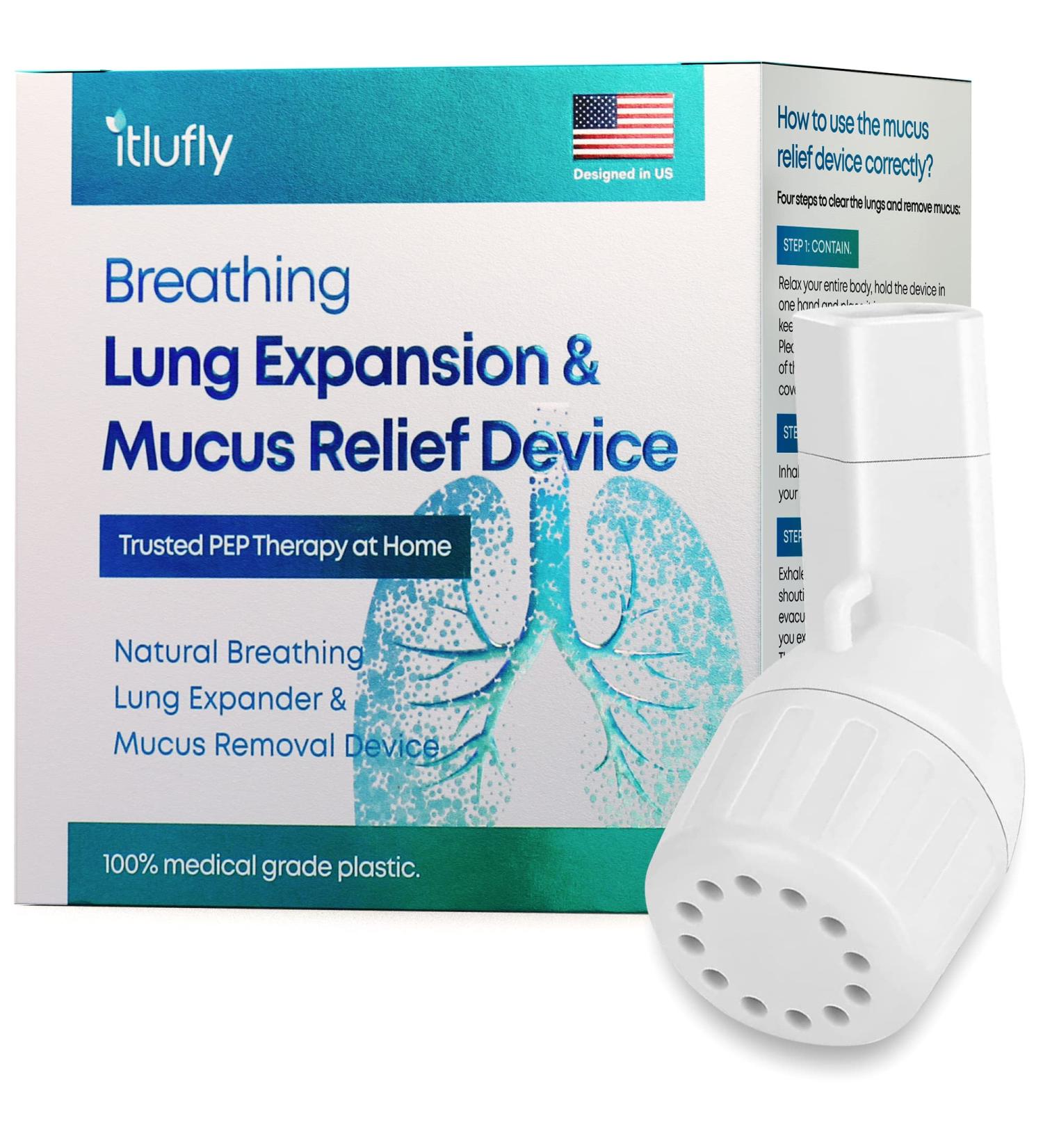 Handheld Lung Expander & Mucus Removal Device | Breathing Trainer for Improved Lung Capacity & Respiratory Health | Clears Lung Congestion for Easier Breathing - Buy Online on SooperMarket.com