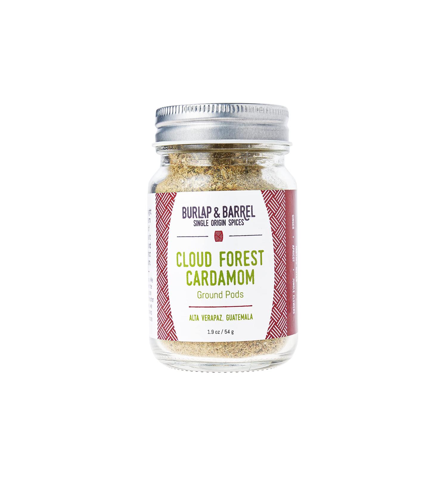 Burlap & Barrel Cloud Forest Cardamom Ground Pods - 1.9oz Glass Jar - Shark Tank Featured - Buy Online on SooperMarket.com