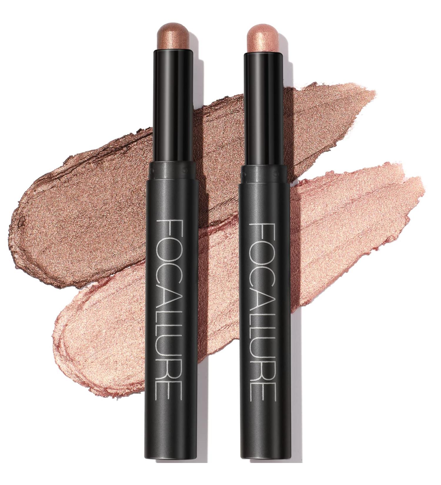FOCALLURE Cream Eyeshadow Stick Duo - Shimmer Eyeshadow Pencil Set - Buy Online on SooperMarket.com