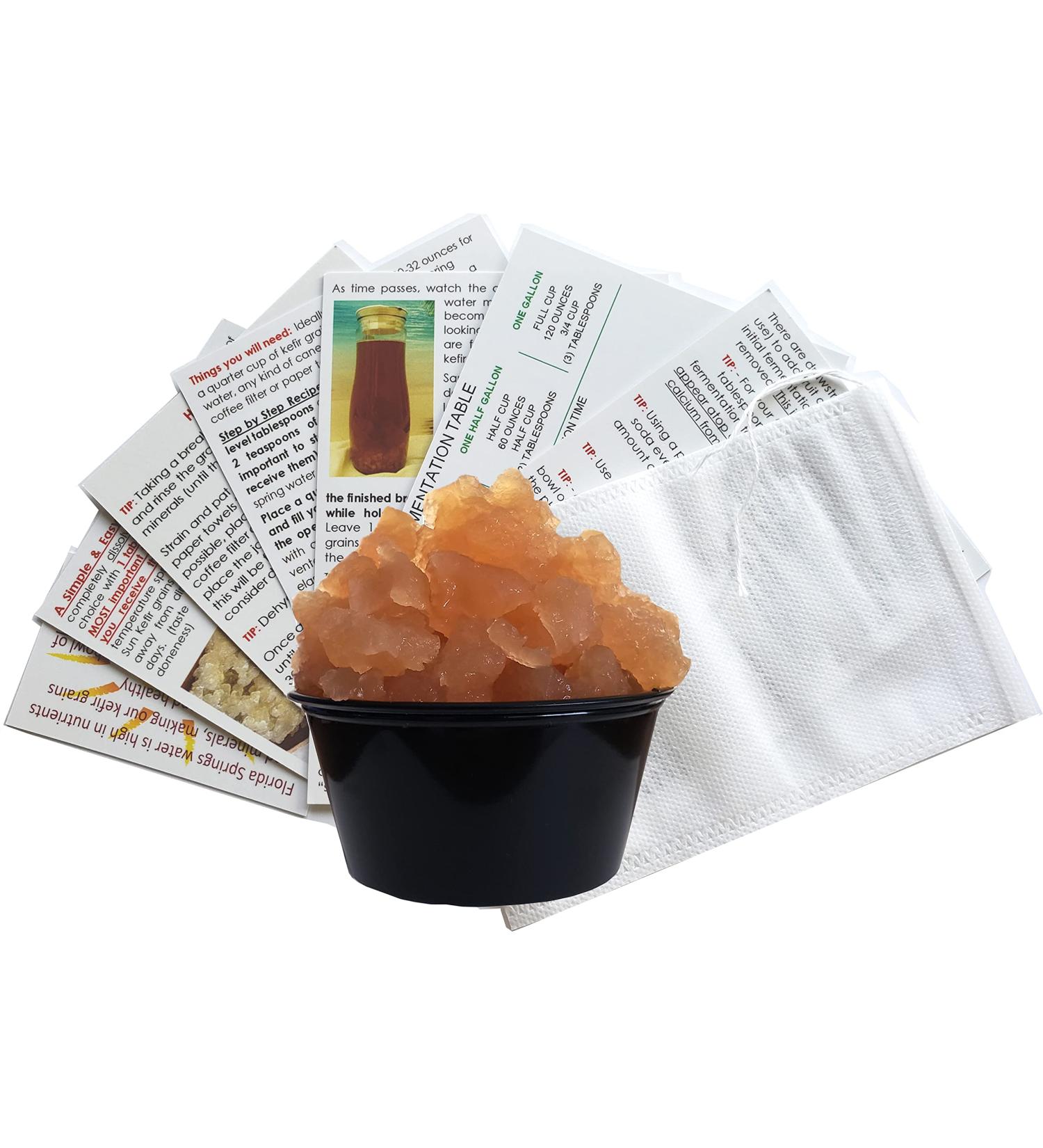 GENEROUS Portion Cup 33% MORE Live Florida Sun Kefir LARGE HEALTHY Water Kefir Grains (Tibicos) Natural Probiotics - Buy Online on SooperMarket.com