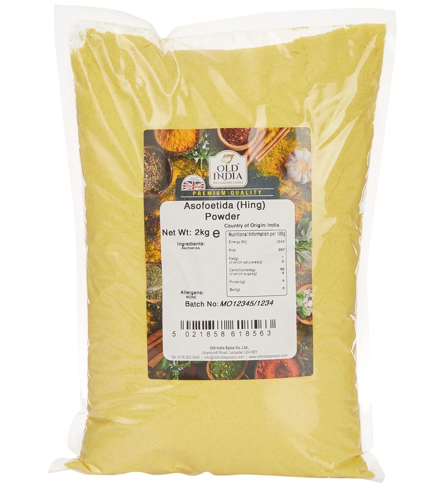 Premium Old India Asafoetida (Hing) Powder - 2kg - Buy Online on SooperMarket.com